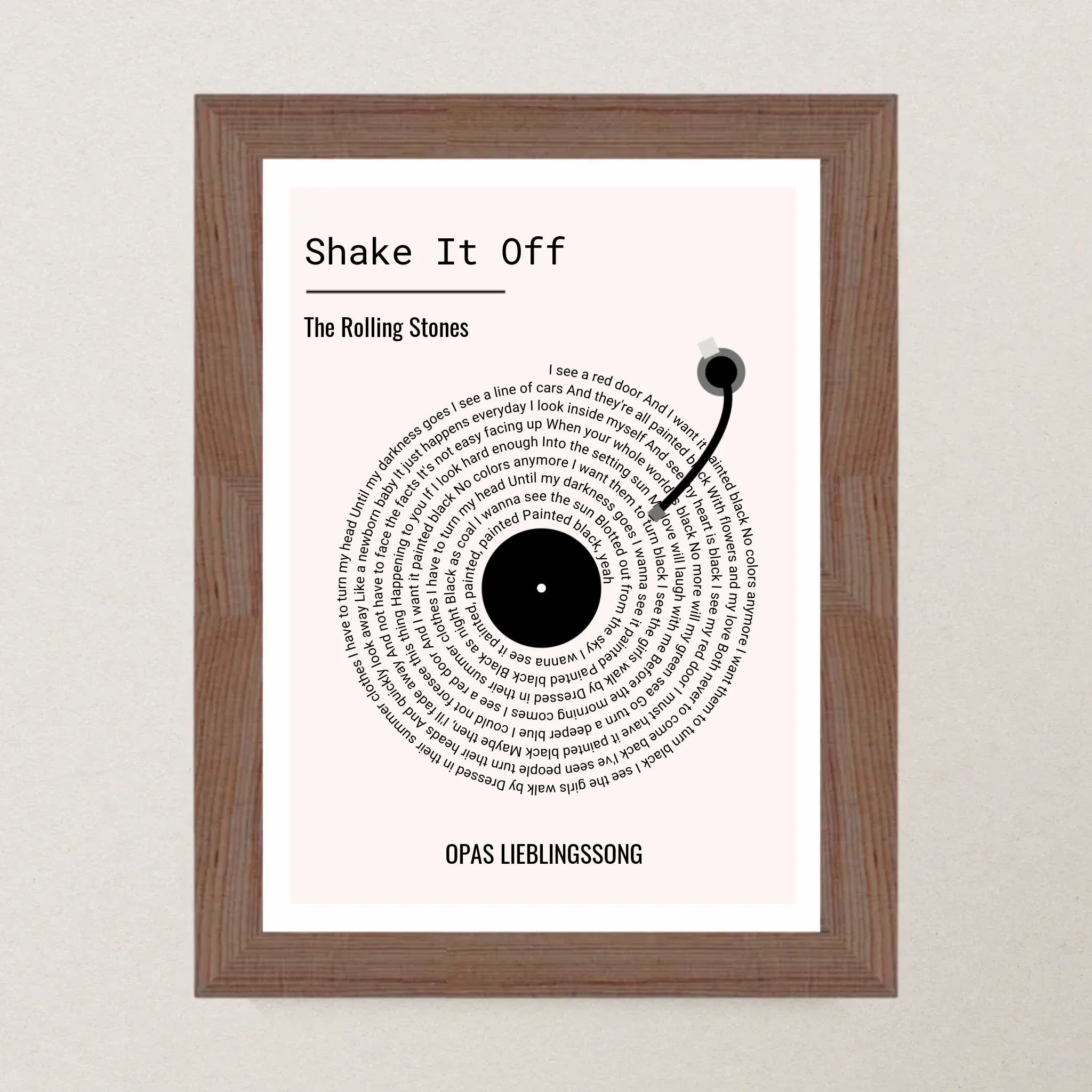 Opa Lieblingssong Musikposter Geschenk zum Geburtstag, Vatertag & Weihnachten - Cantty
