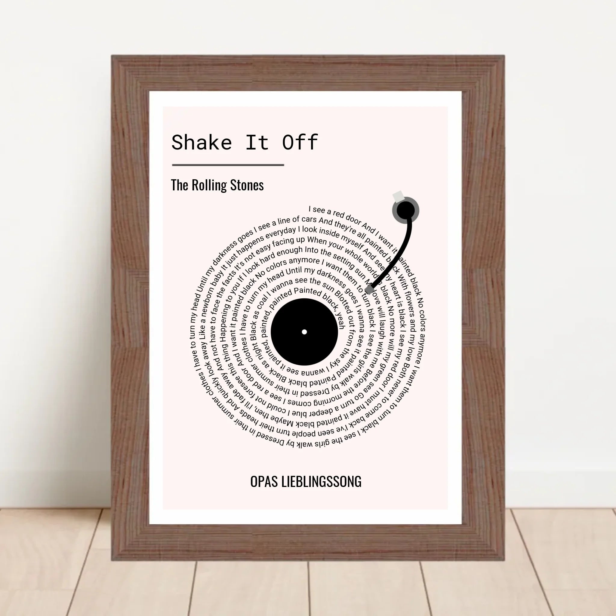 Opa Lieblingssong Musikposter Geschenk zum Geburtstag, Vatertag & Weihnachten - Cantty