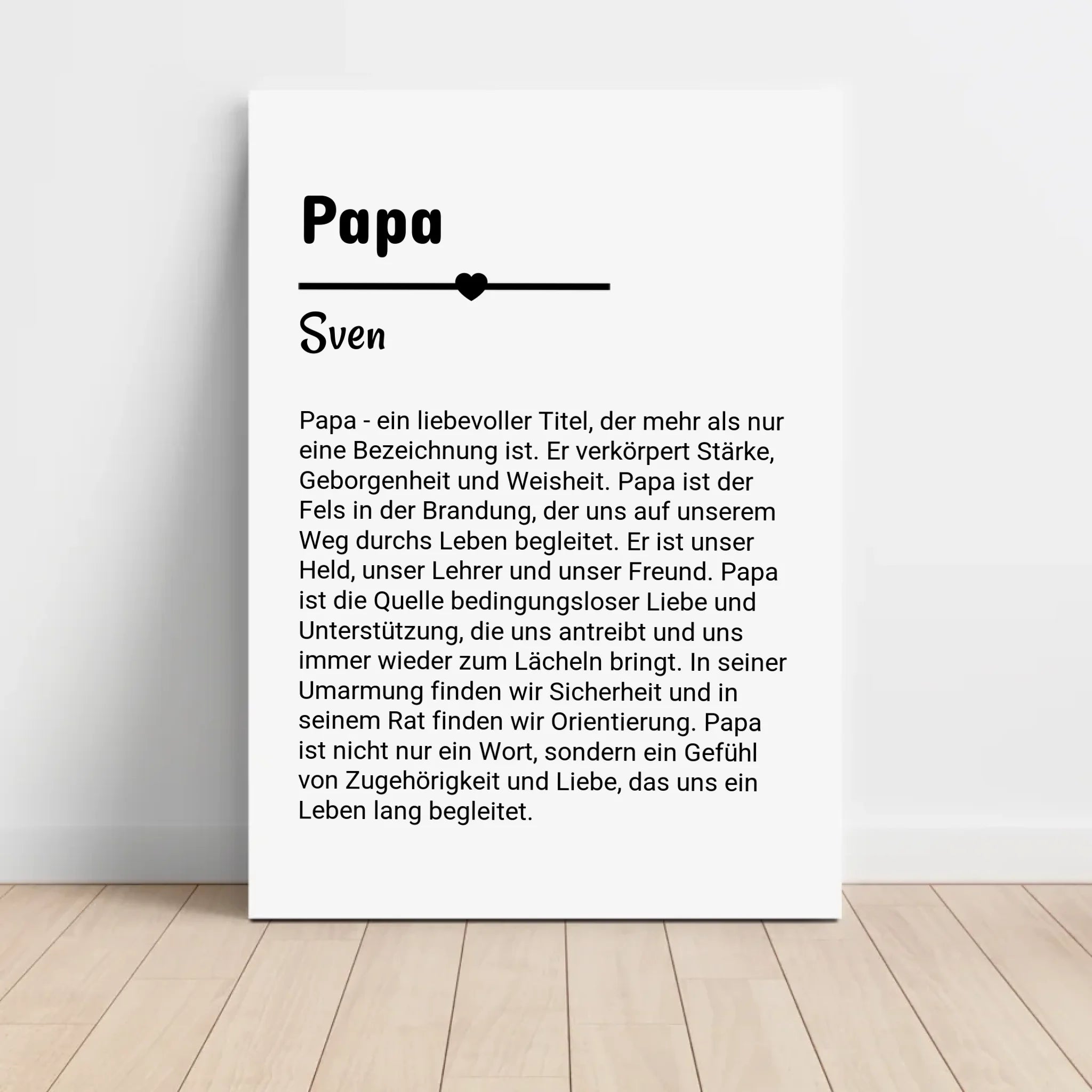 Papa Definition Poster Geschenk personalisiert - Cantty