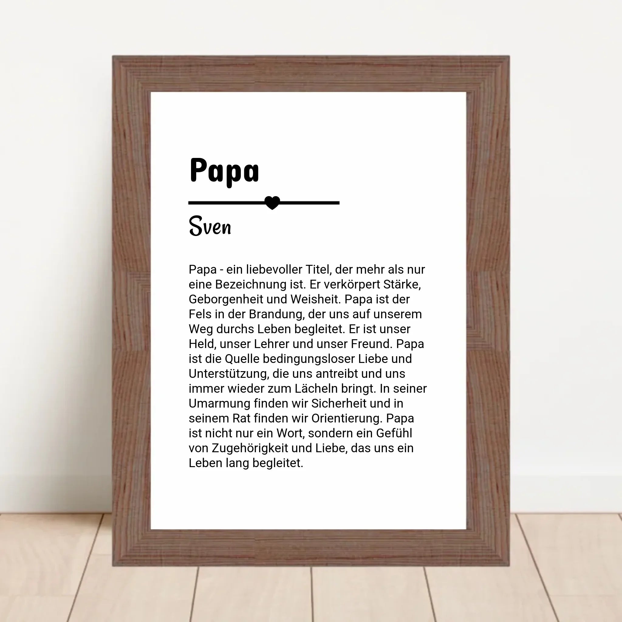 Papa Definition Poster Geschenk personalisiert - Cantty