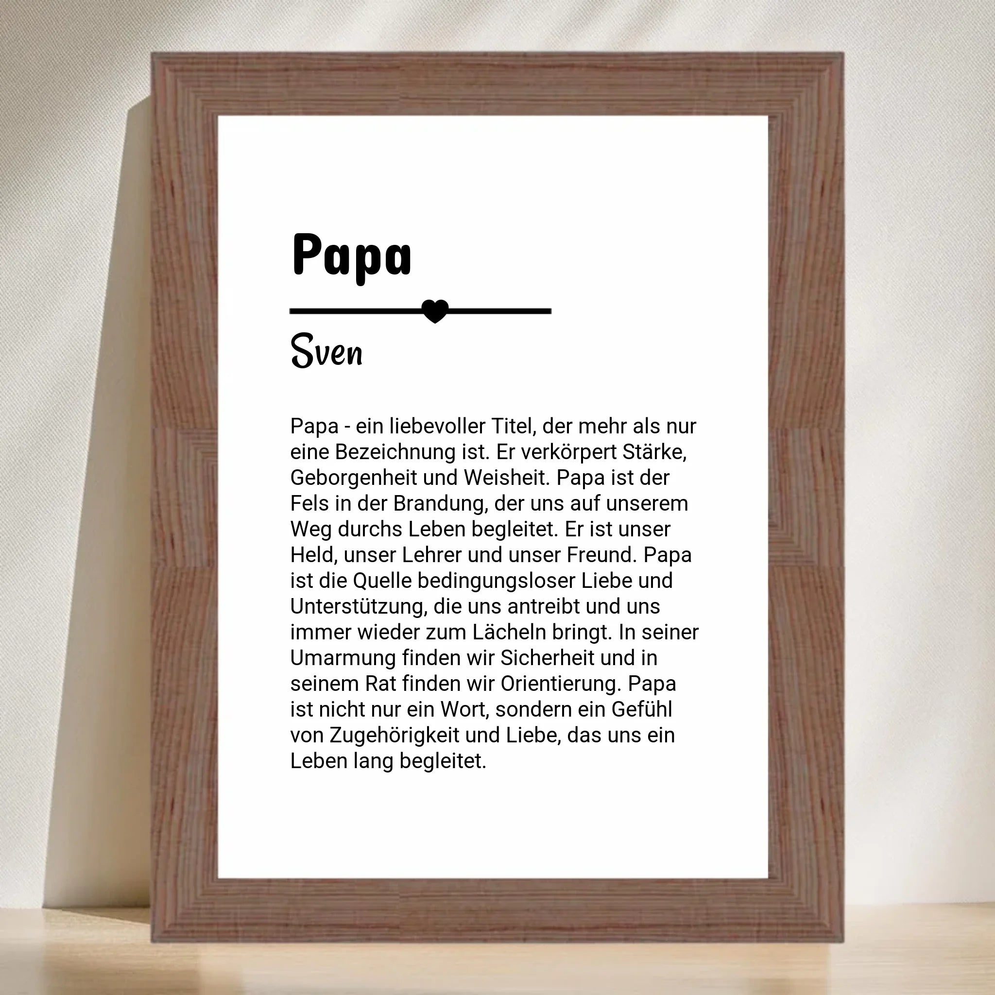 Papa Definition Poster Geschenk personalisiert - Cantty