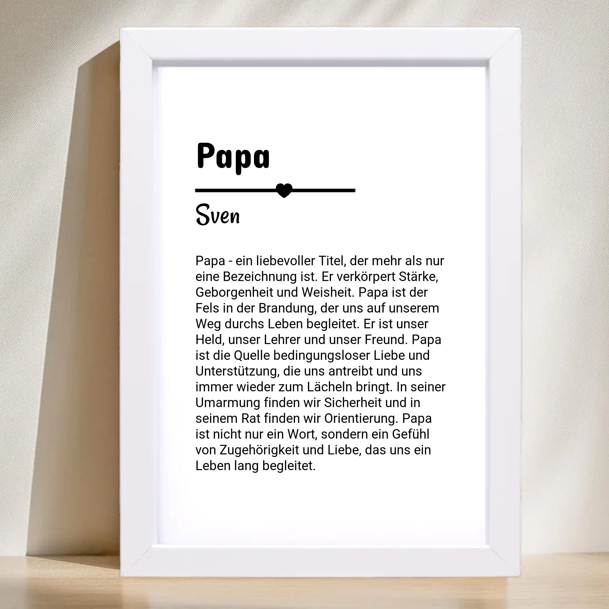 Papa Definition Poster Geschenk personalisiert - Cantty