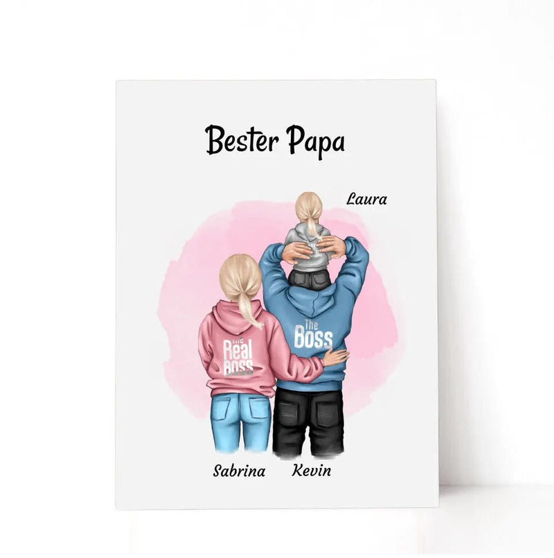Papa Geburtstagsgeschenk Acrylglas Bild von kleinen Jungen Mädchen - Cantty