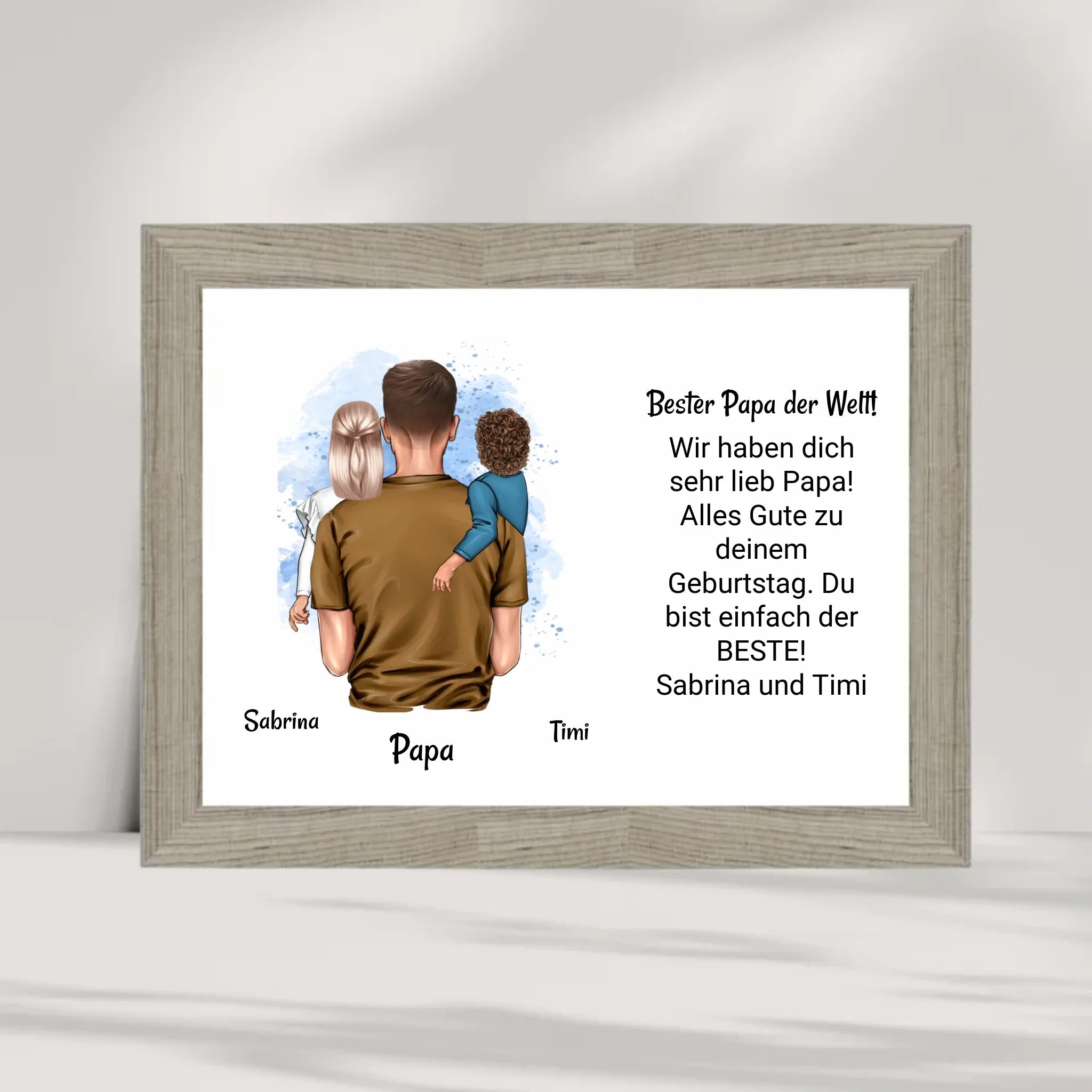 Papa Kinder Poster Bild Karte Geschenk personalisiert - Cantty