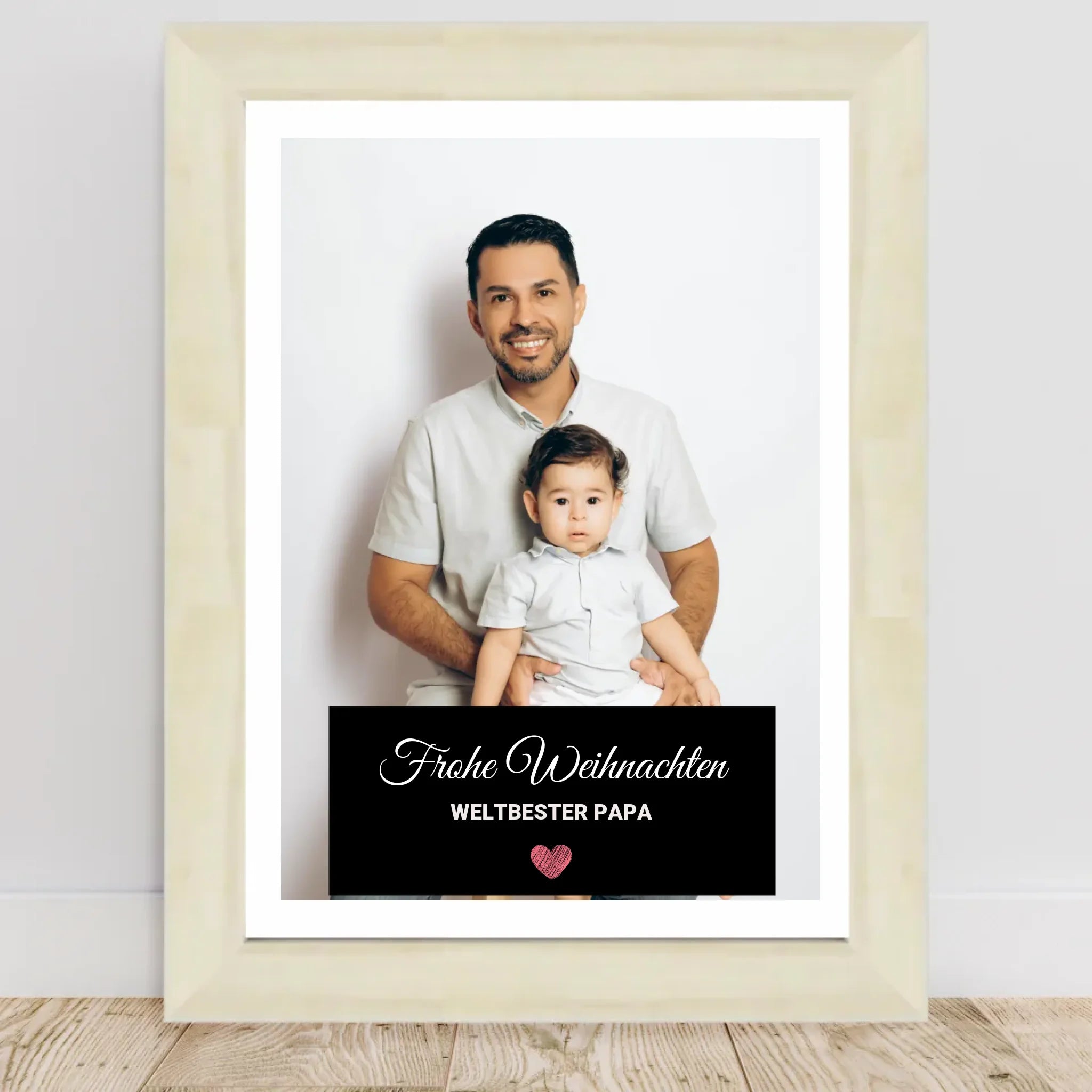 Papa Weihnachtsgeschenk Foto mit Bilderrahmen personalisierbar - Cantty