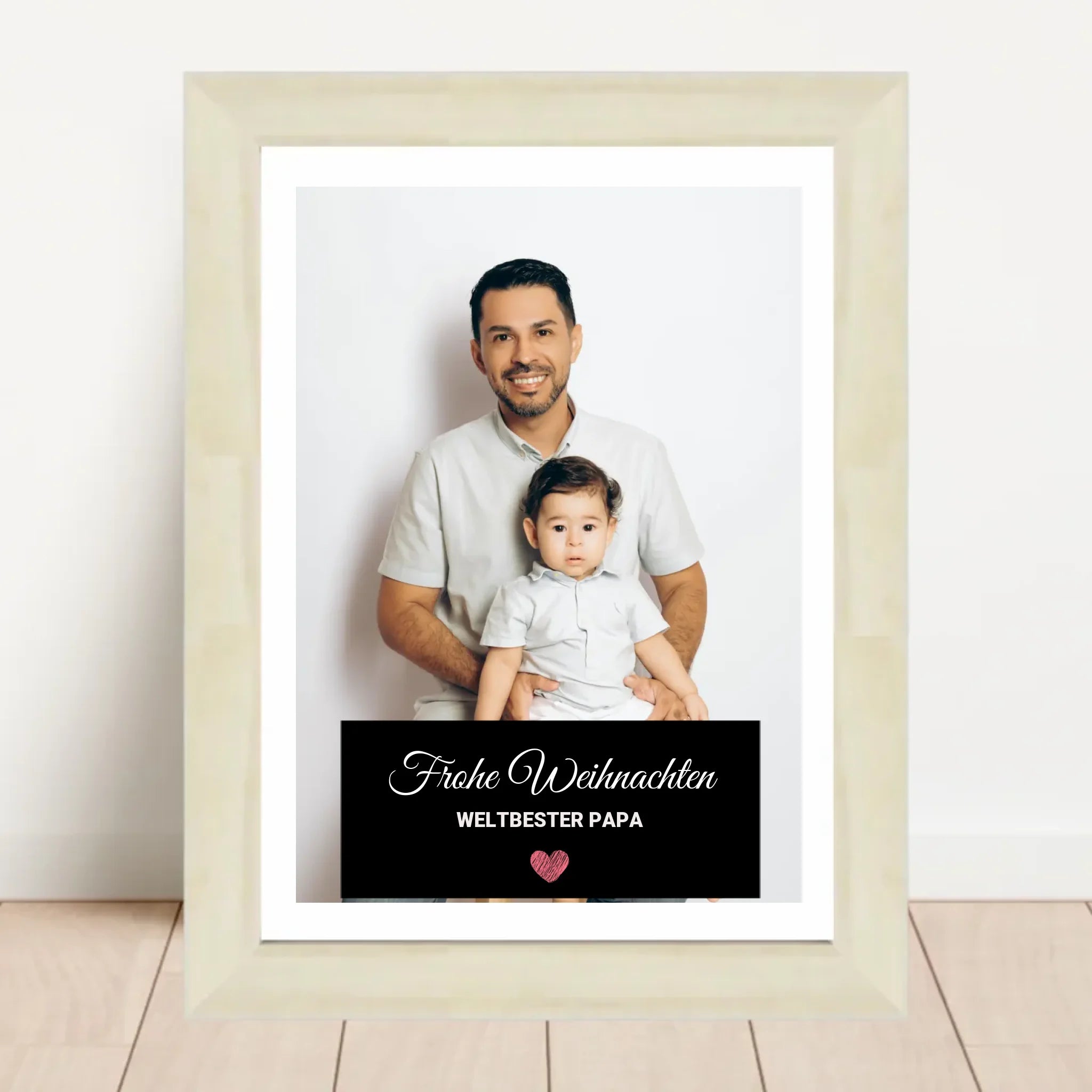 Papa Weihnachtsgeschenk Foto mit Bilderrahmen personalisierbar - Cantty