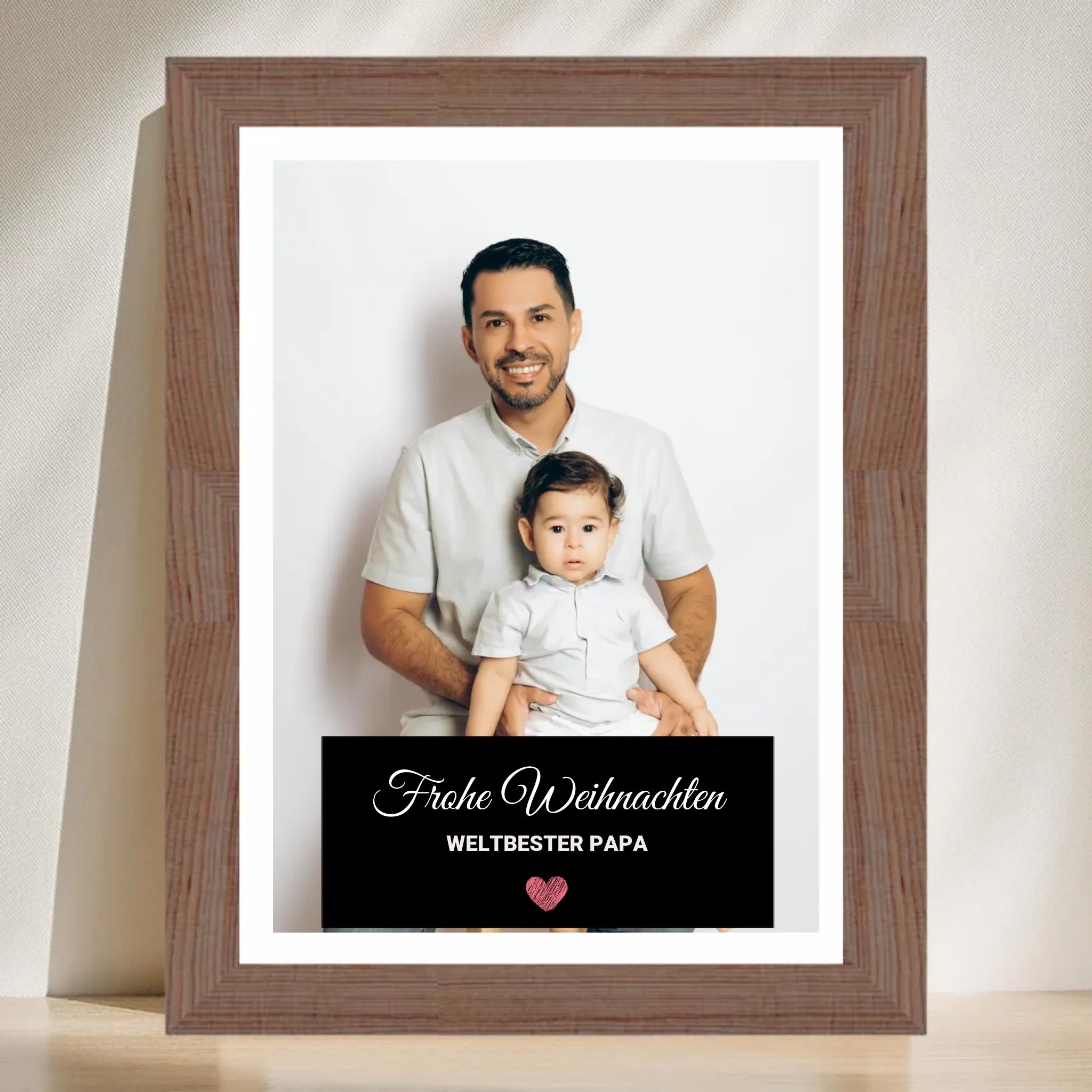 Papa Weihnachtsgeschenk Foto mit Bilderrahmen personalisierbar - Cantty