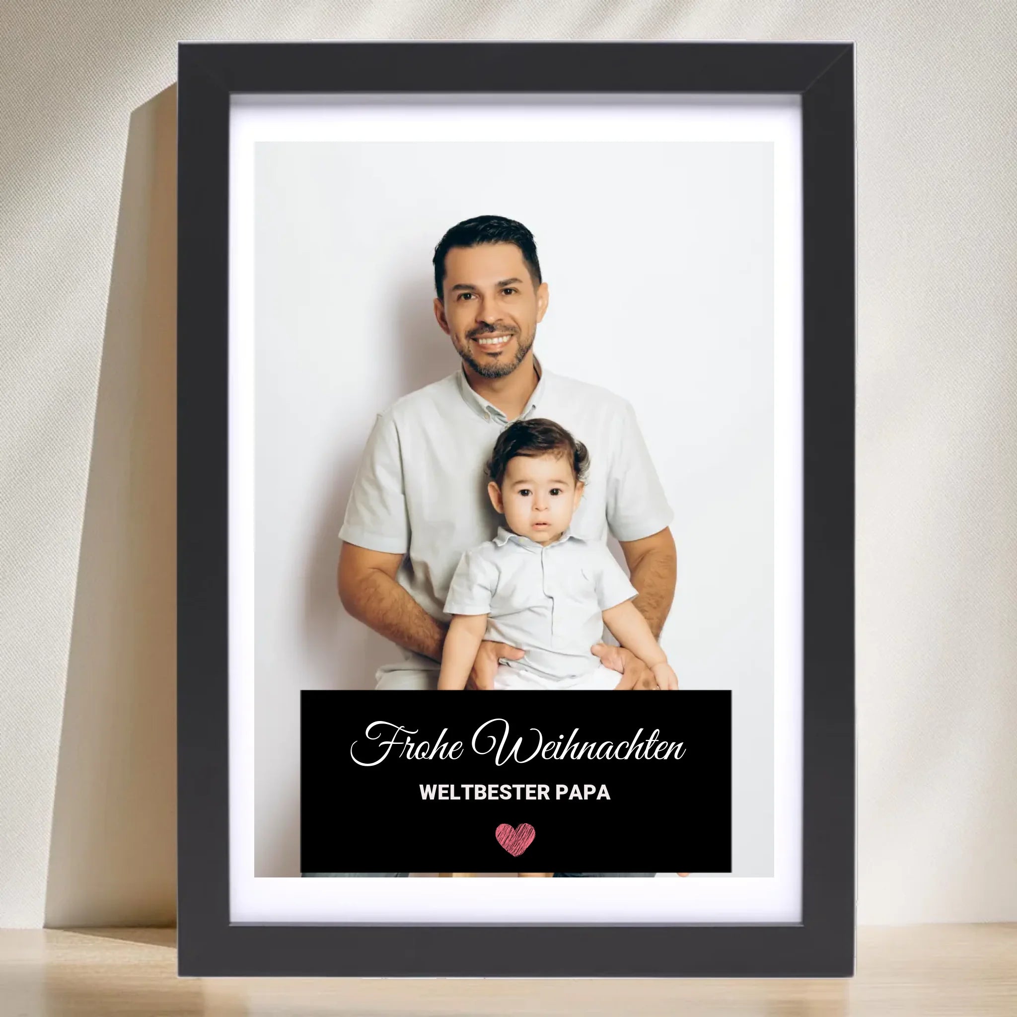 Papa Weihnachtsgeschenk Foto mit Bilderrahmen personalisierbar - Cantty