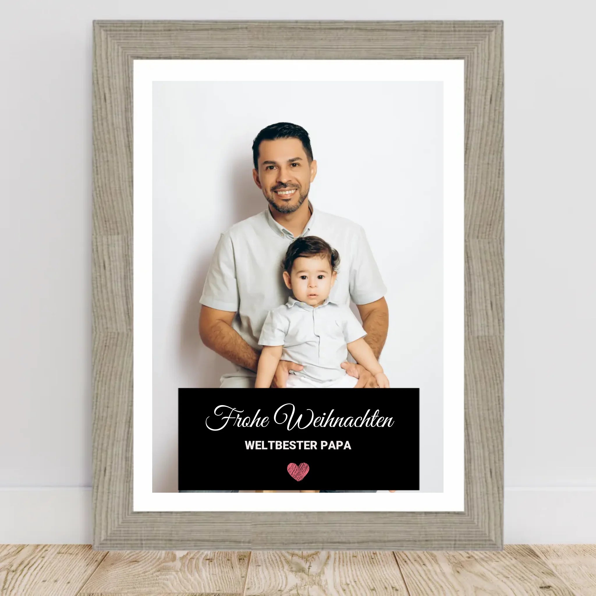 Papa Weihnachtsgeschenk Foto mit Bilderrahmen personalisierbar - Cantty