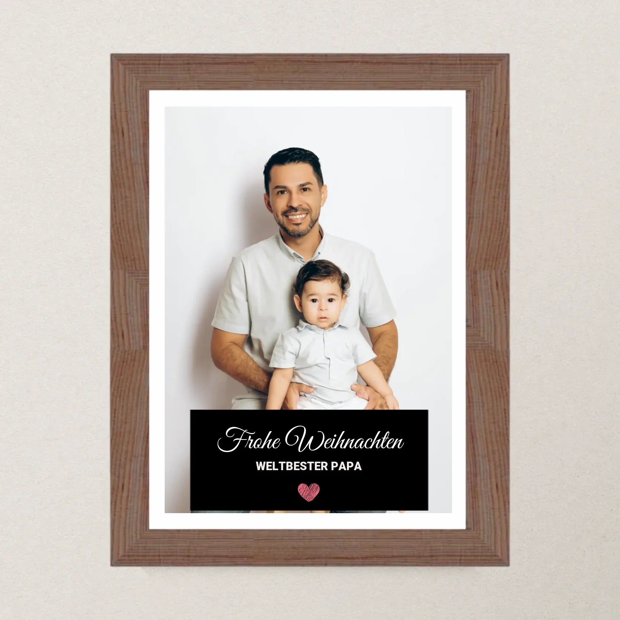 Papa Weihnachtsgeschenk Foto mit Bilderrahmen personalisierbar - Cantty