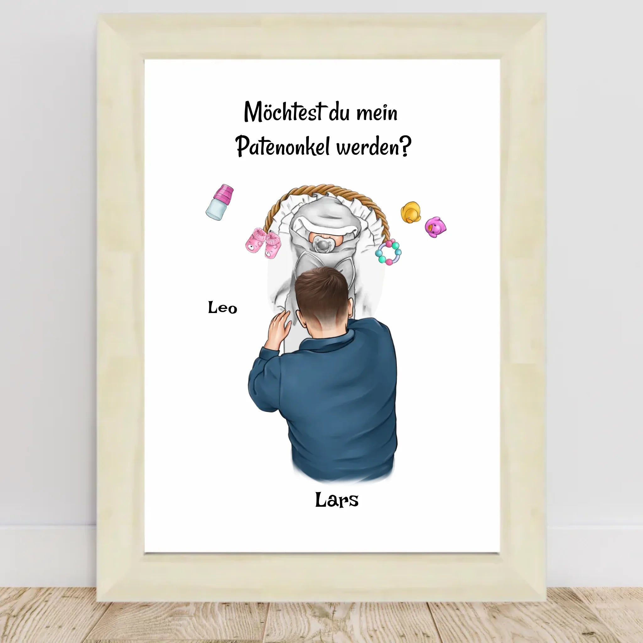 Patenonkel fragen Poster Geschenk personalisiert - Cantty