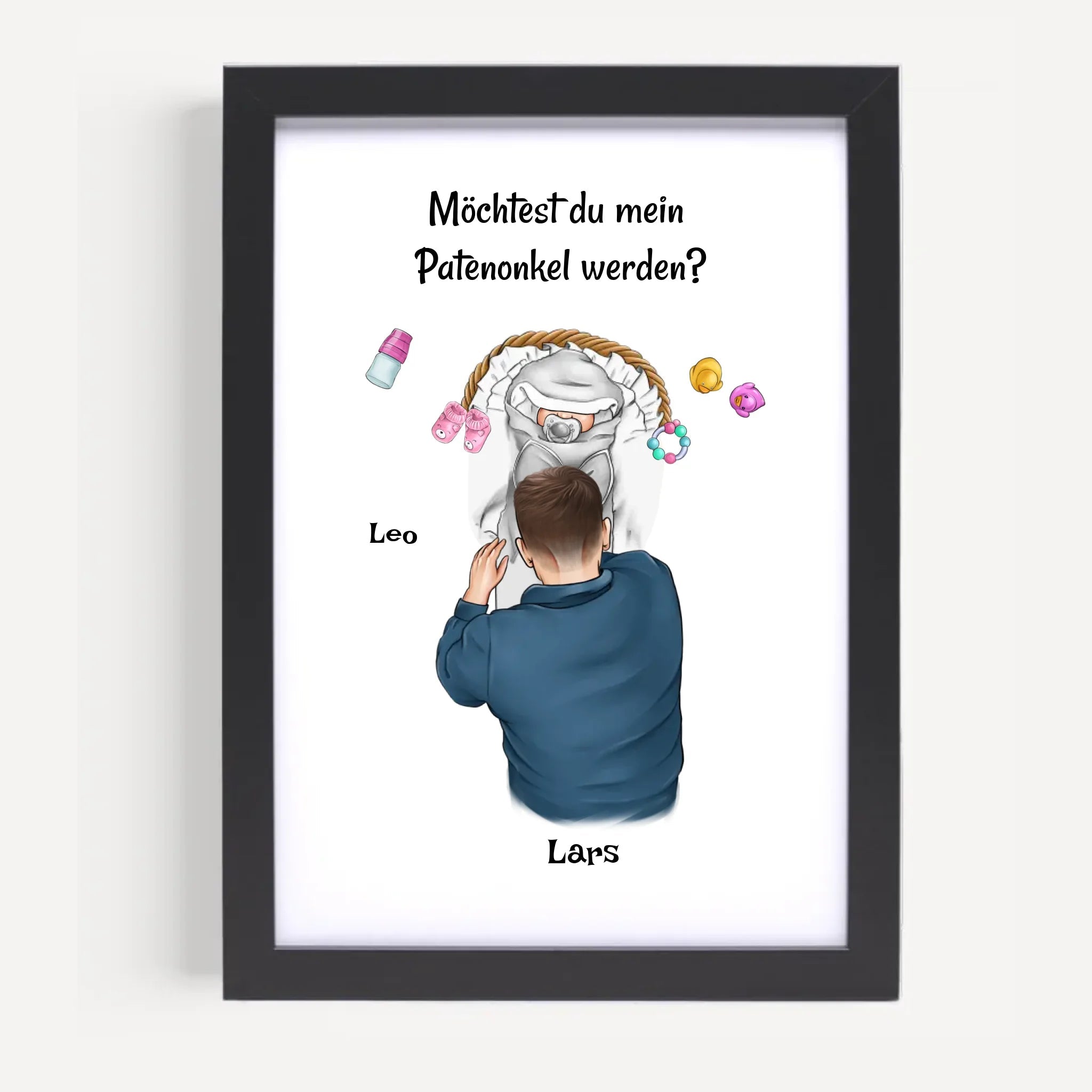 Patenonkel fragen Poster Geschenk personalisiert - Cantty