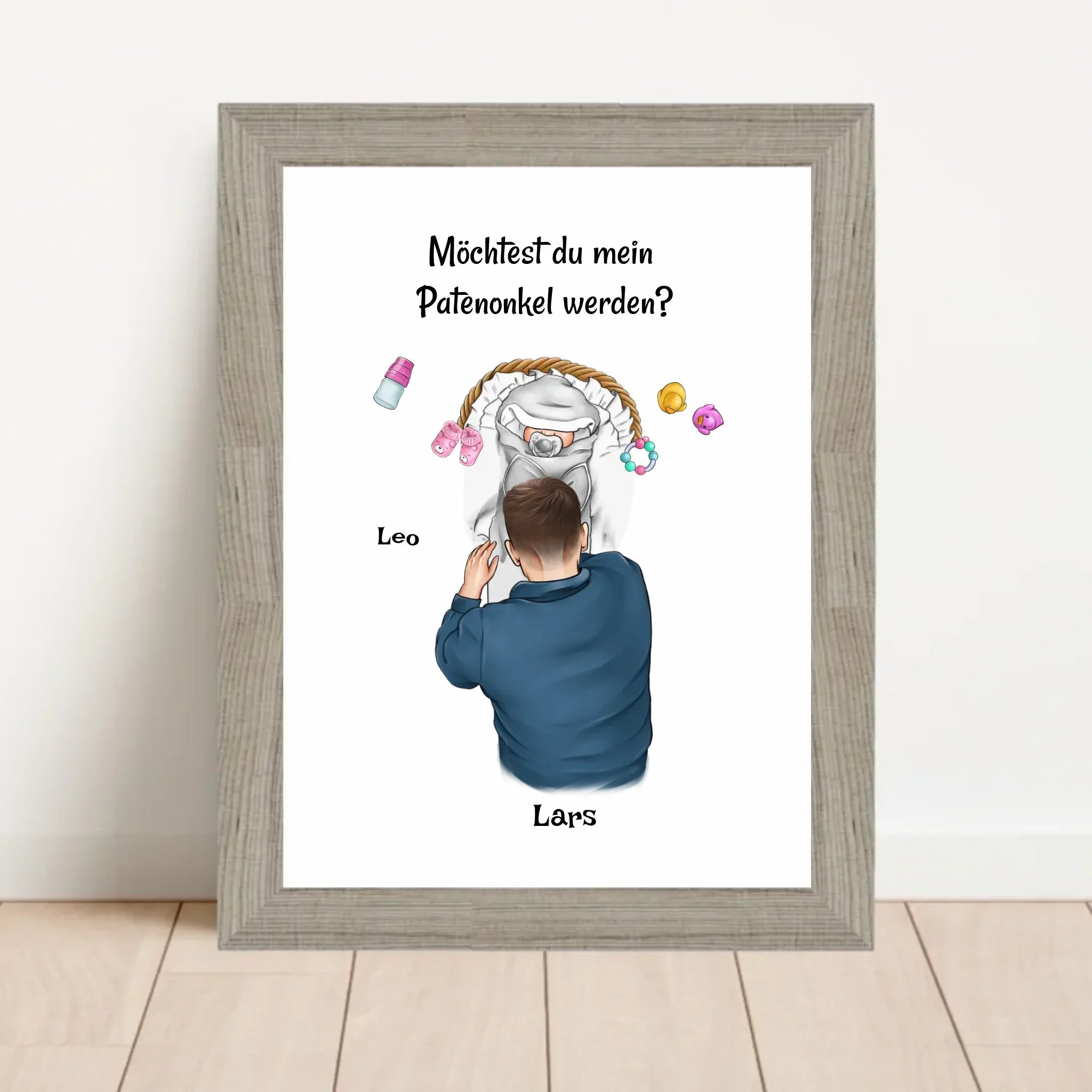 Patenonkel fragen Poster Geschenk personalisiert - Cantty