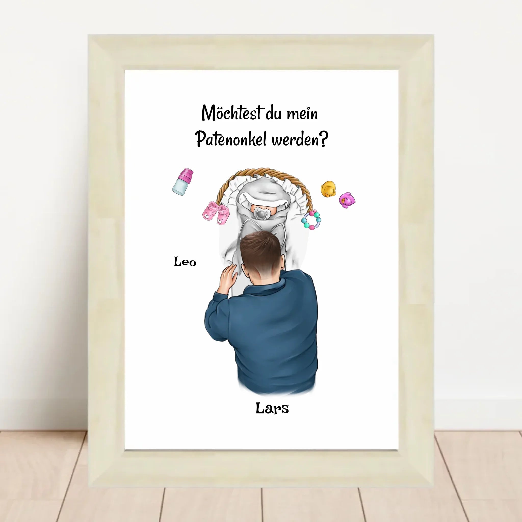 Patenonkel fragen Poster Geschenk personalisiert - Cantty