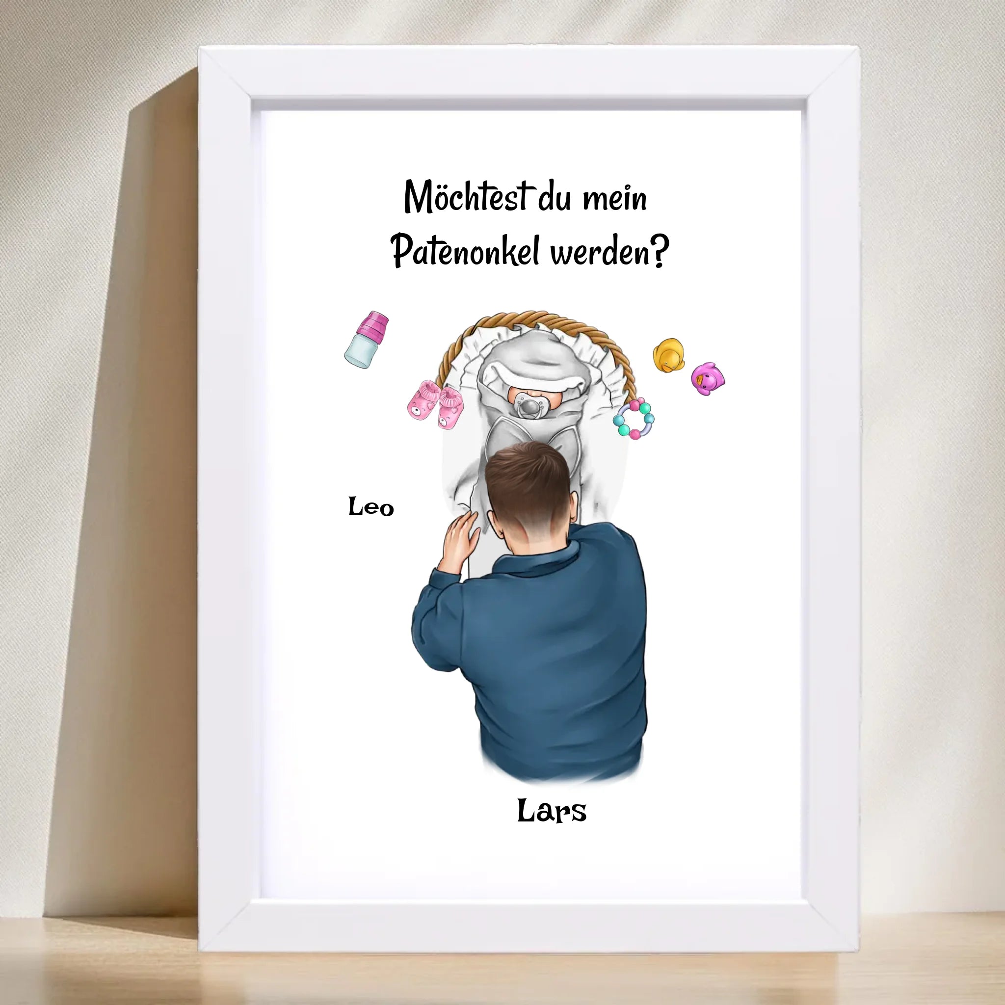 Patenonkel fragen Poster Geschenk personalisiert - Cantty