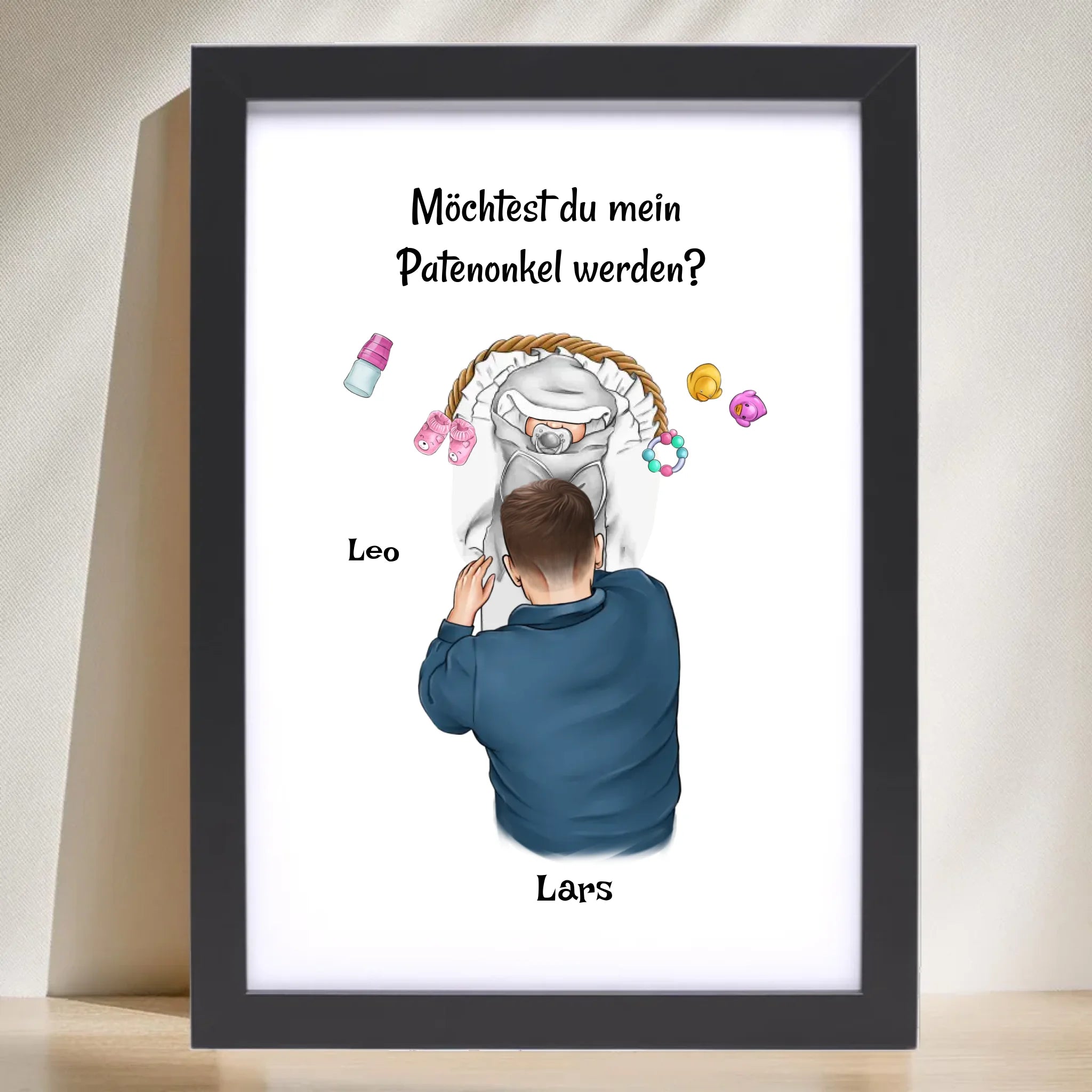 Patenonkel fragen Poster Geschenk personalisiert - Cantty