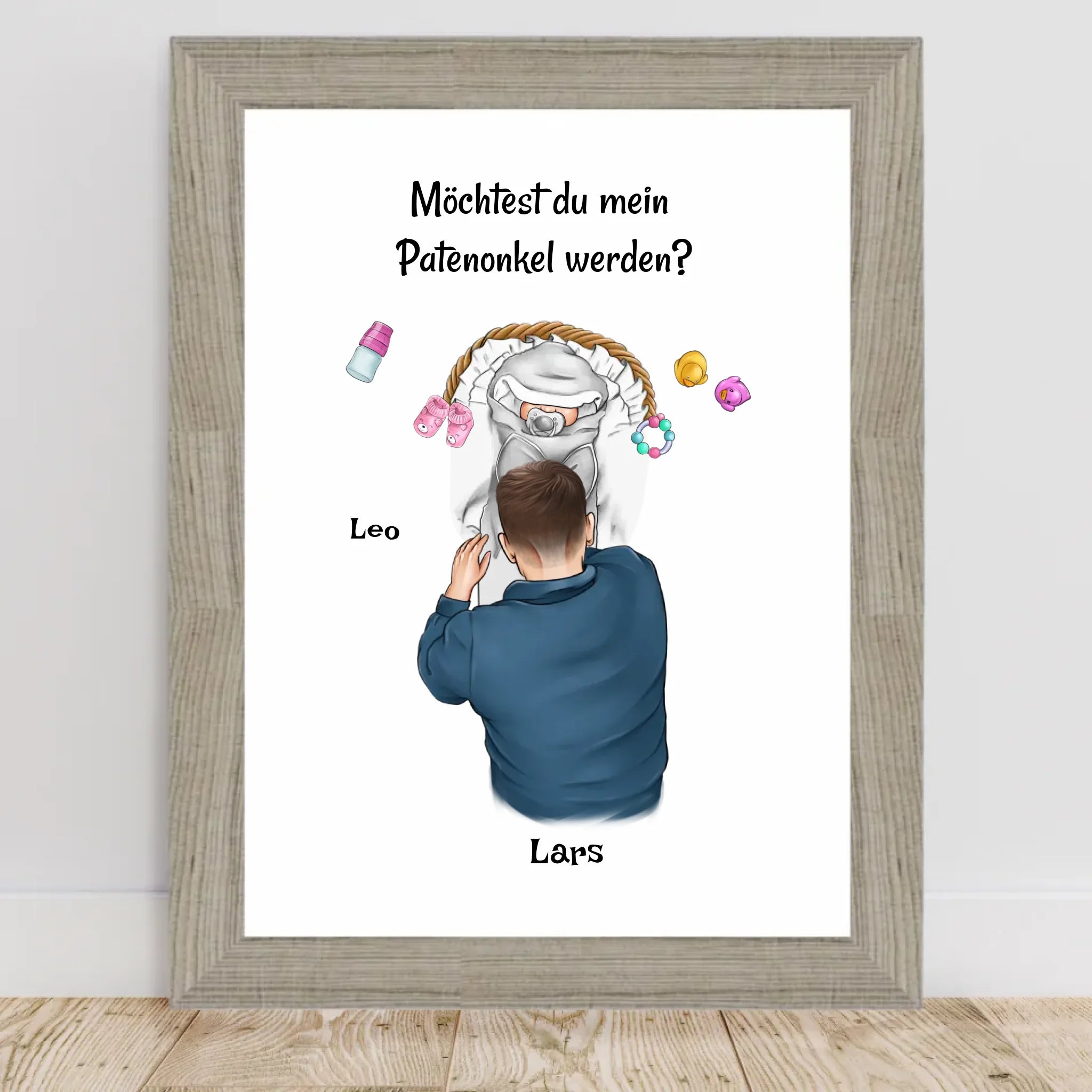 Patenonkel fragen Poster Geschenk personalisiert - Cantty