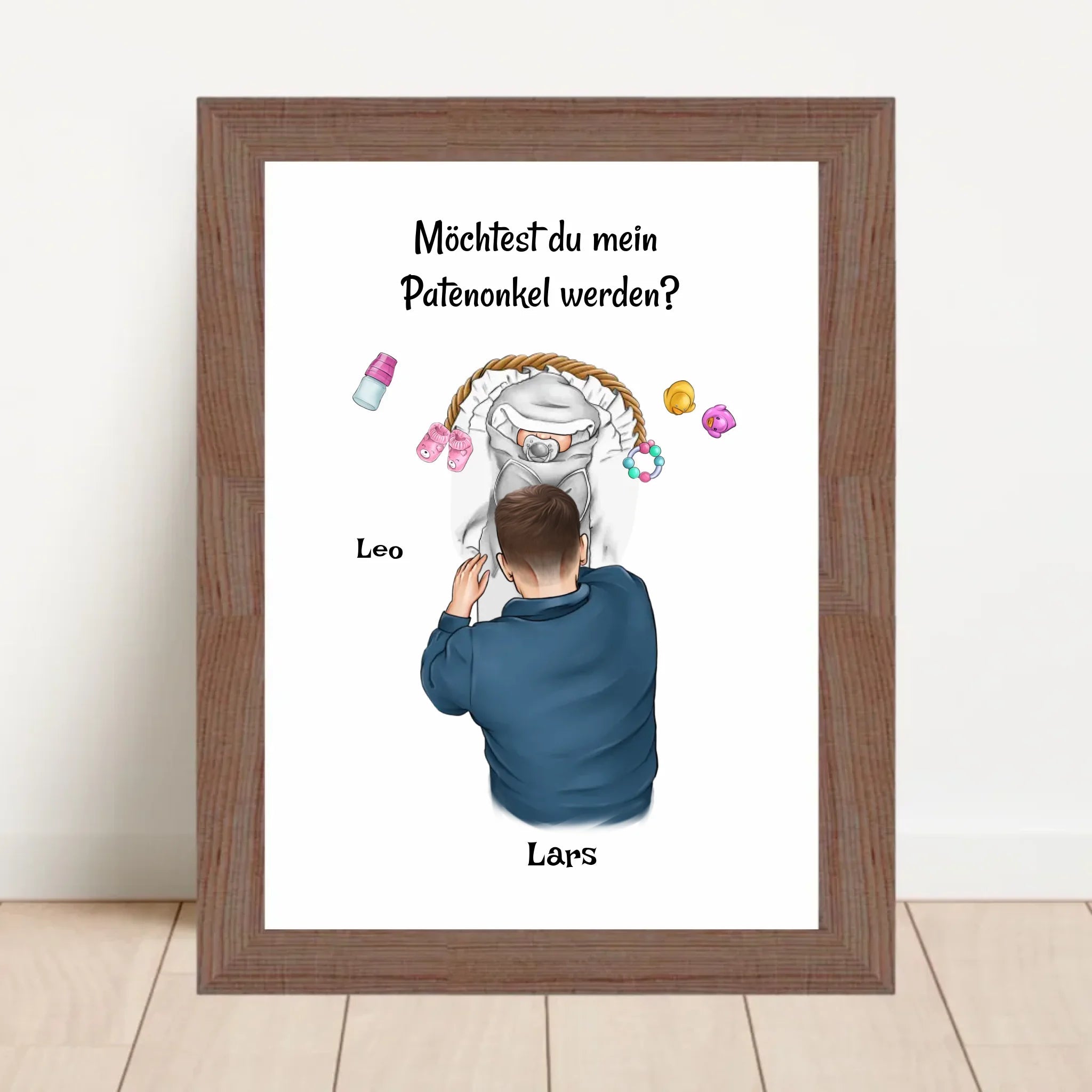 Patenonkel fragen Poster Geschenk personalisiert - Cantty