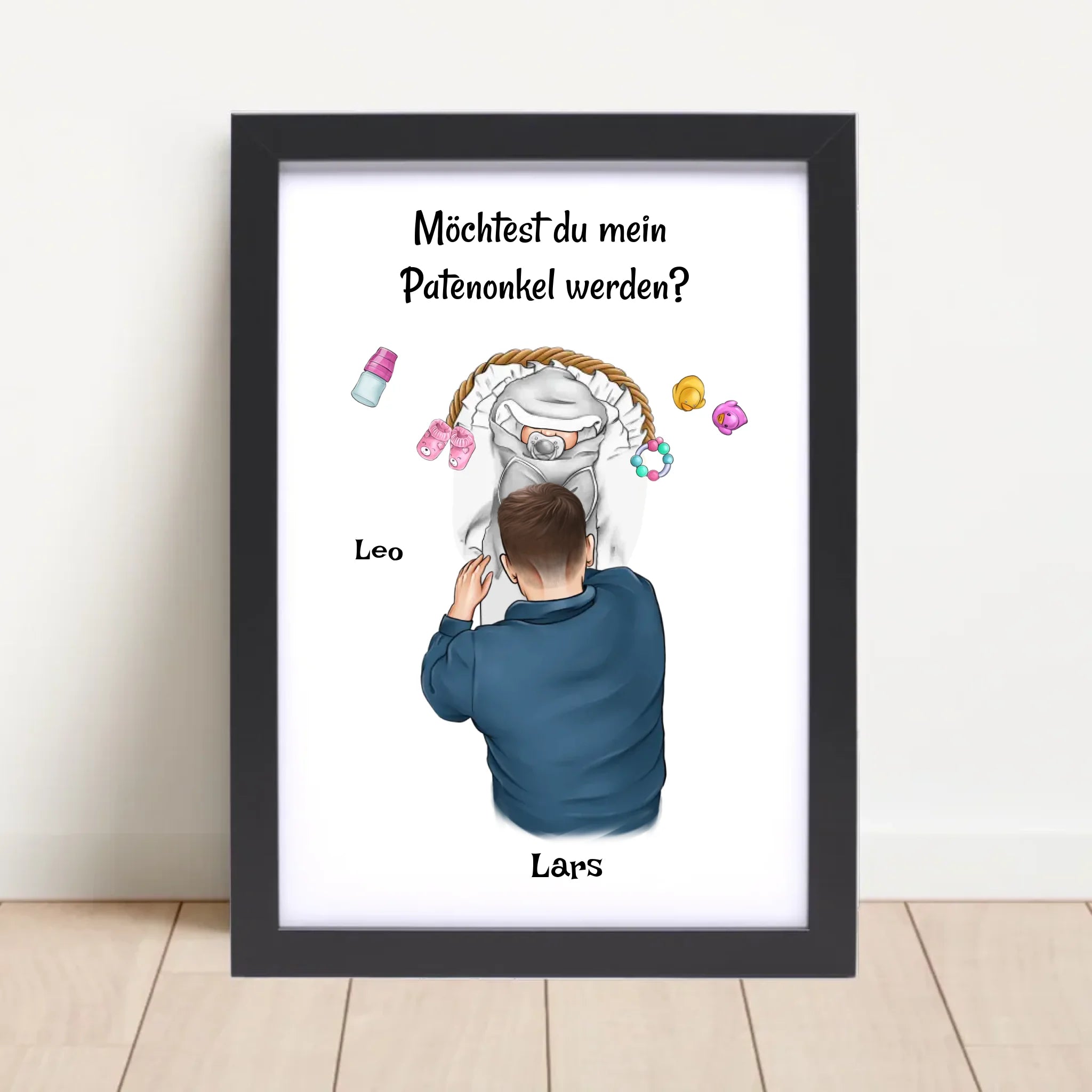 Patenonkel fragen Poster Geschenk personalisiert - Cantty