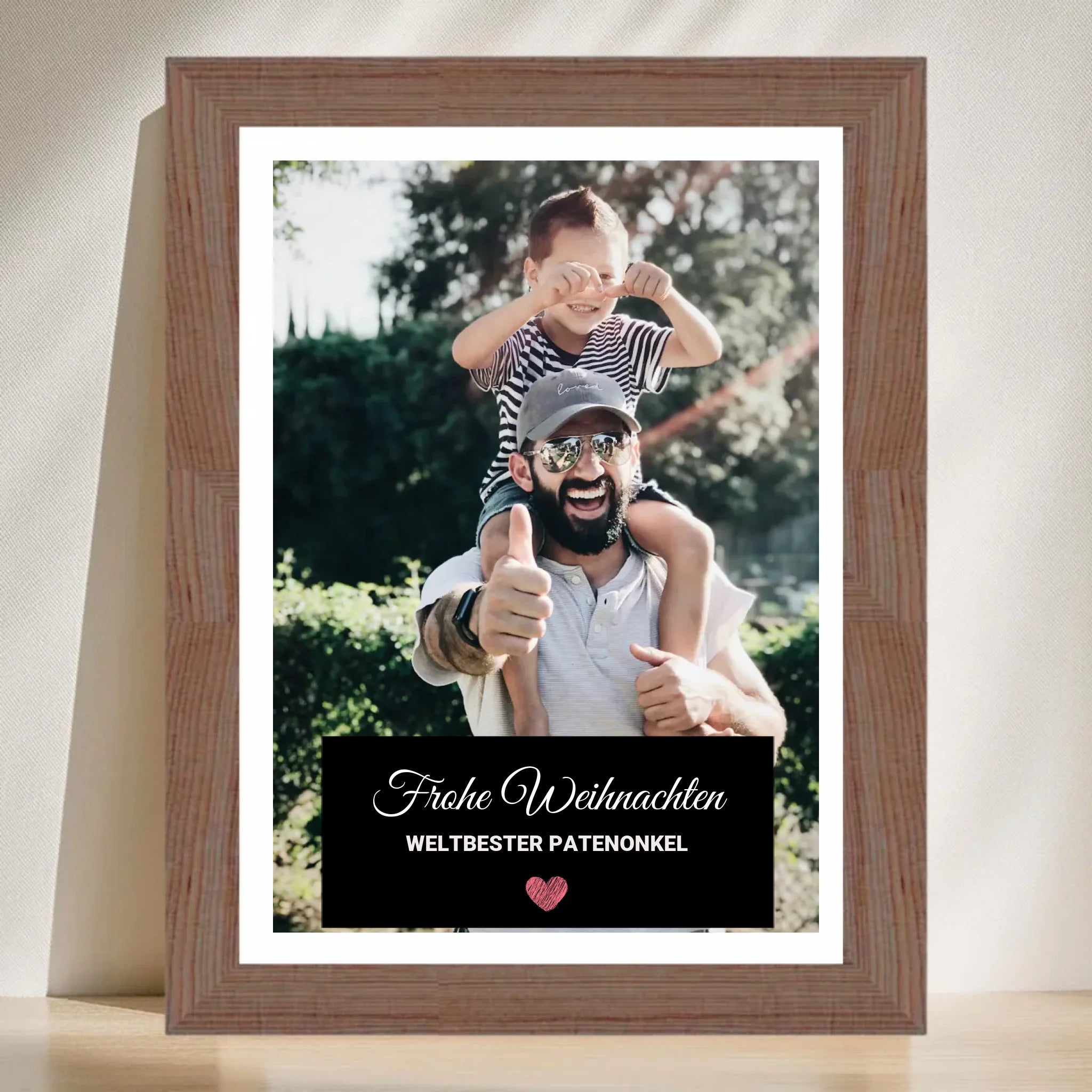 Patenonkel Weihnachtsgeschenk Foto mit Bilderrahmen personalisierbar - Cantty