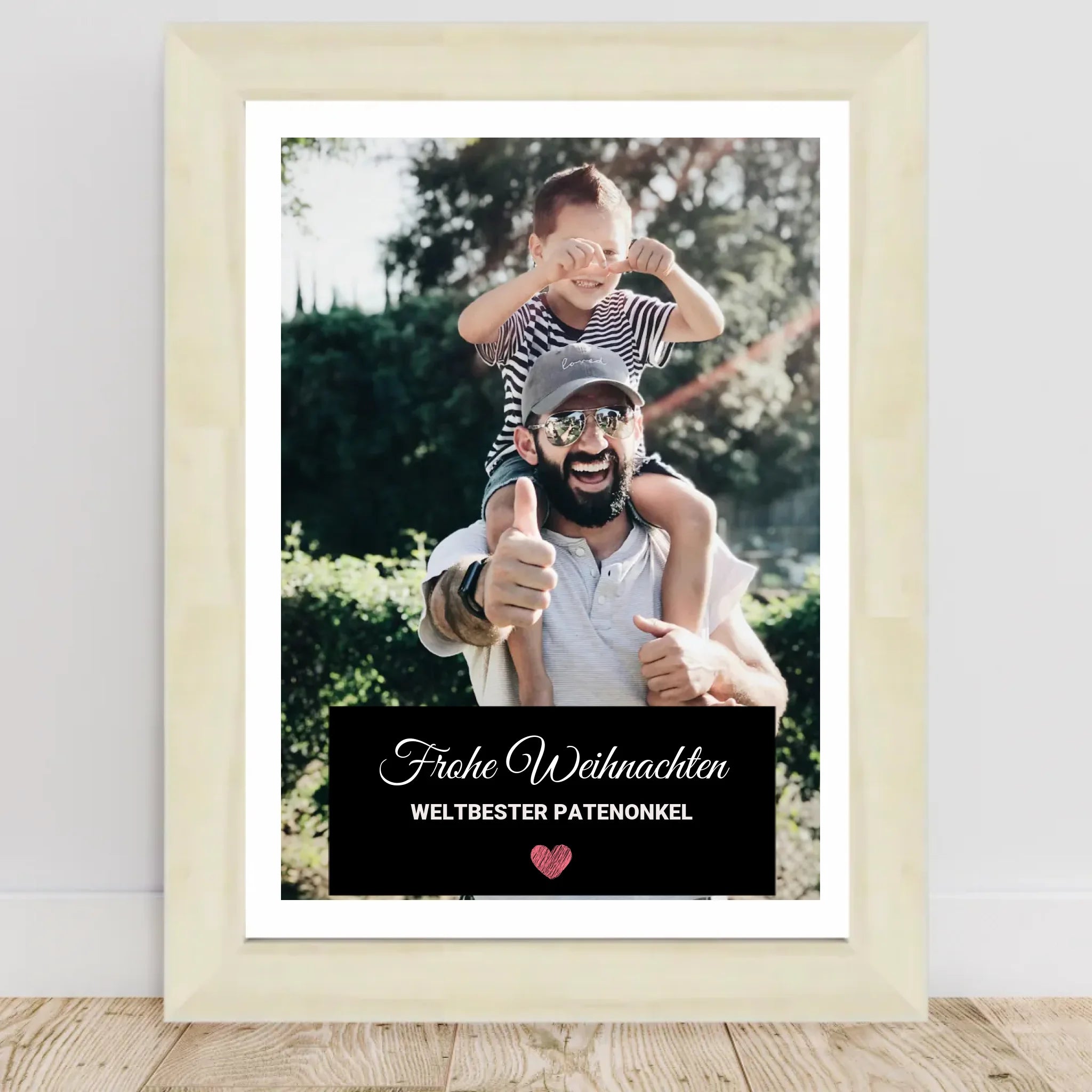 Patenonkel Weihnachtsgeschenk Foto mit Bilderrahmen personalisierbar - Cantty