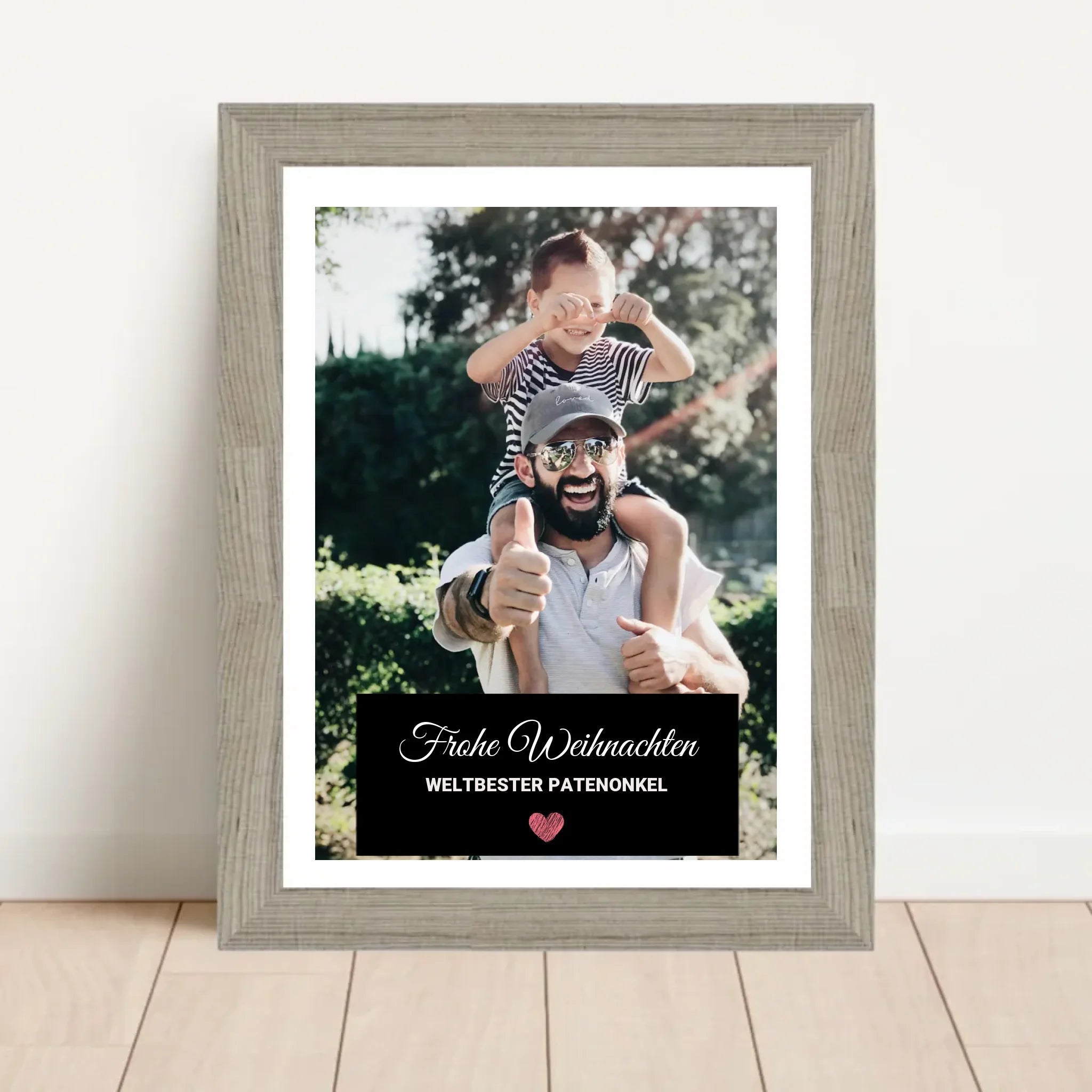Patenonkel Weihnachtsgeschenk Foto mit Bilderrahmen personalisierbar - Cantty