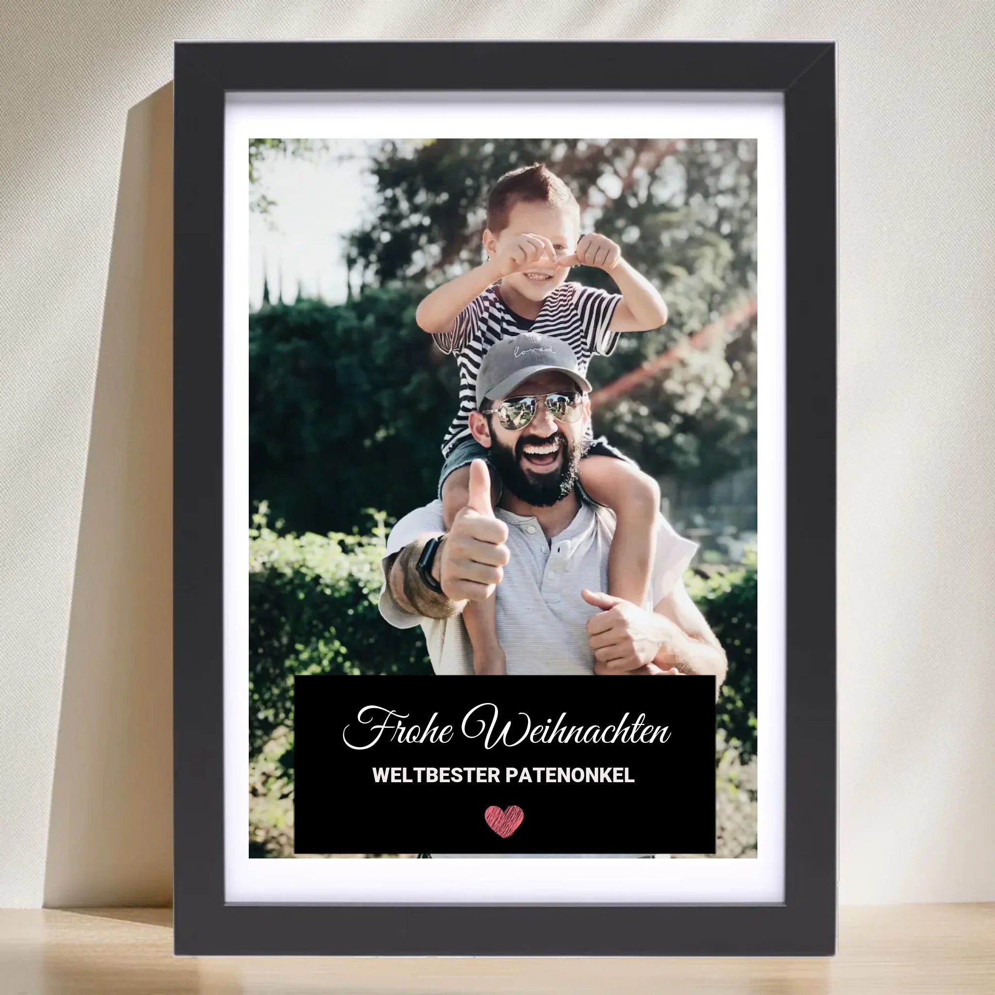 Patenonkel Weihnachtsgeschenk Foto mit Bilderrahmen personalisierbar - Cantty