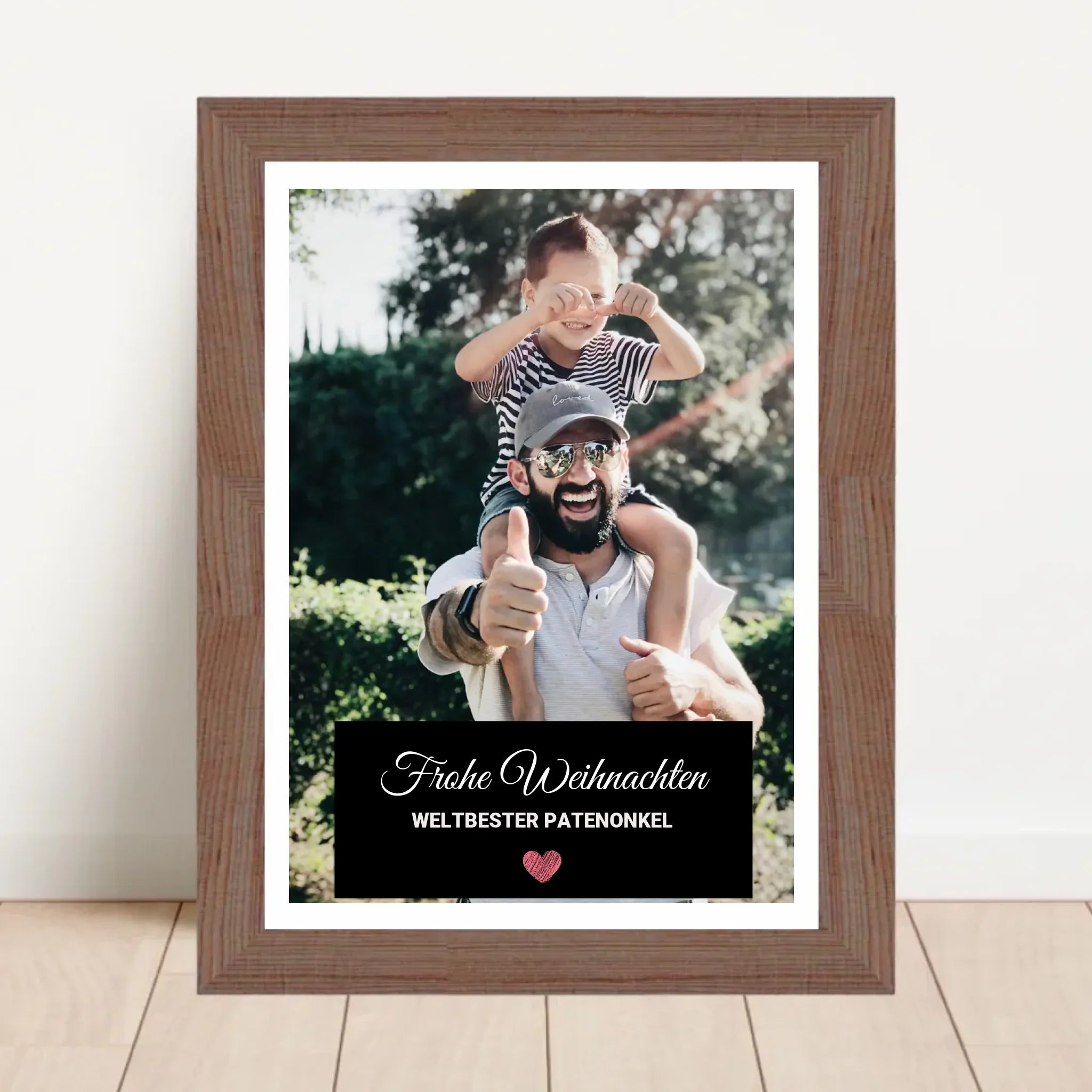 Patenonkel Weihnachtsgeschenk Foto mit Bilderrahmen personalisierbar - Cantty