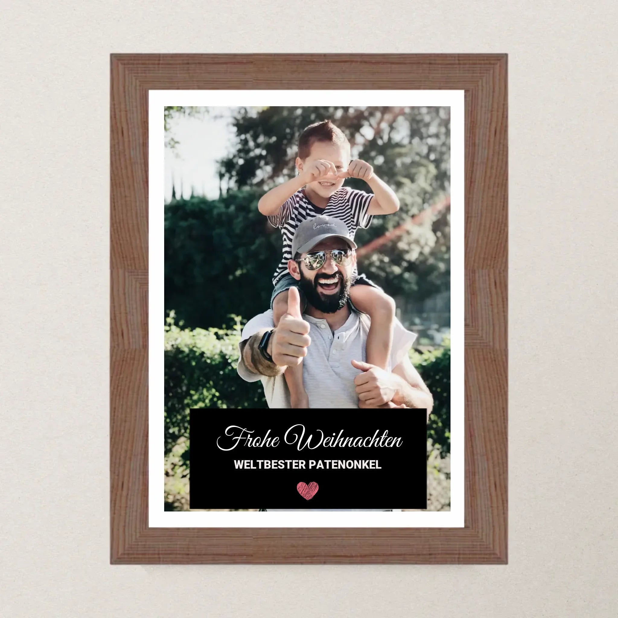 Patenonkel Weihnachtsgeschenk Foto mit Bilderrahmen personalisierbar - Cantty