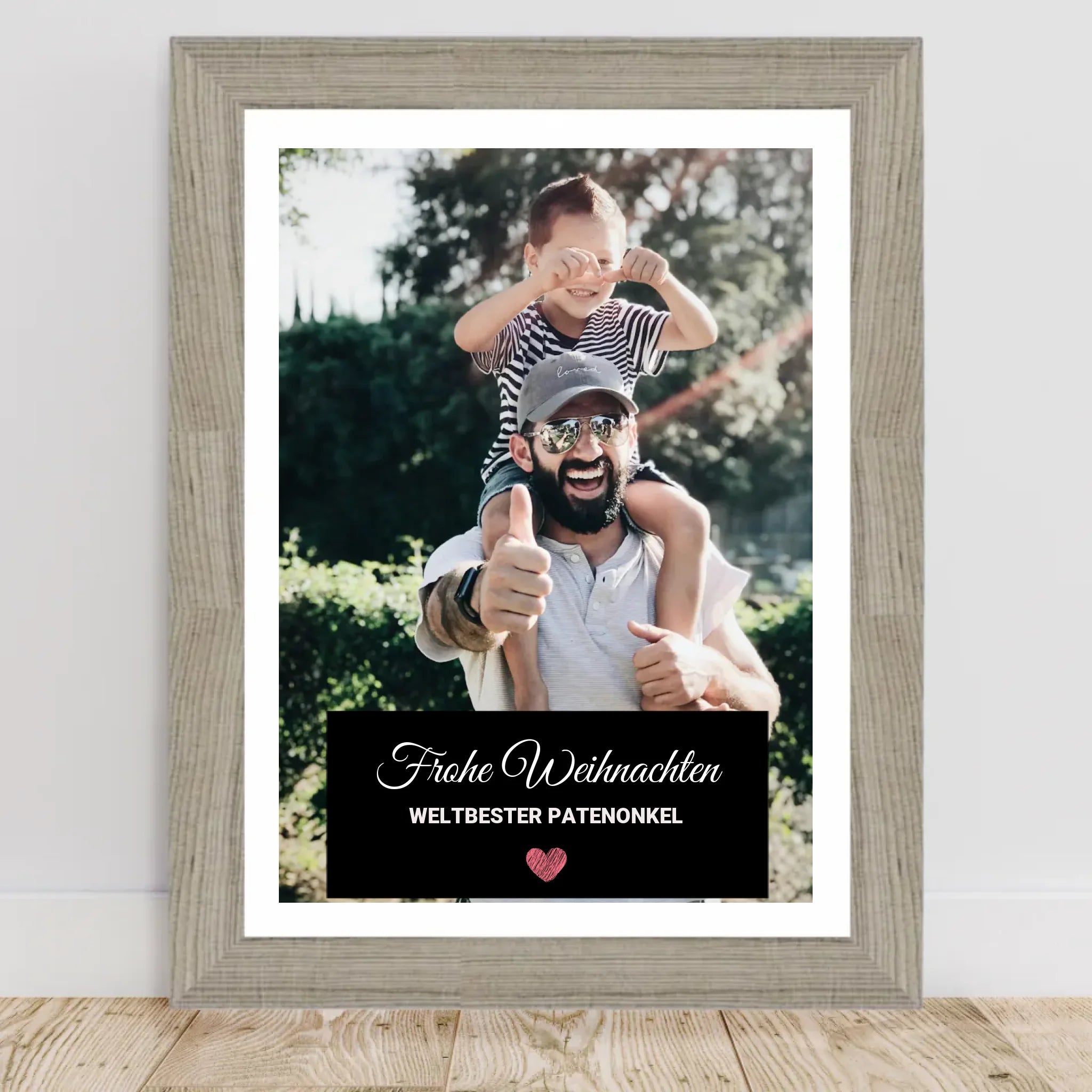 Patenonkel Weihnachtsgeschenk Foto mit Bilderrahmen personalisierbar - Cantty