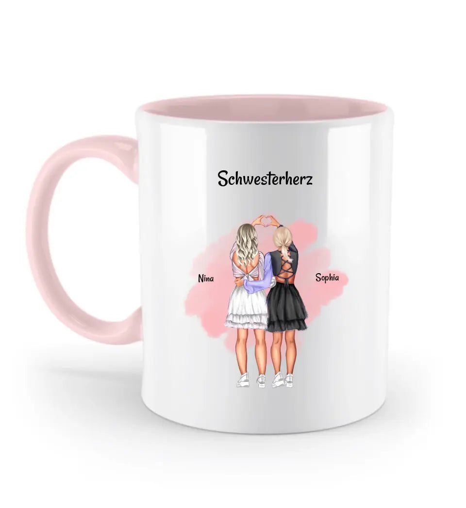 Geschenkset Für Schwestern - Make-up-Tasche & Spiegel Mit Persönlicher Gravur