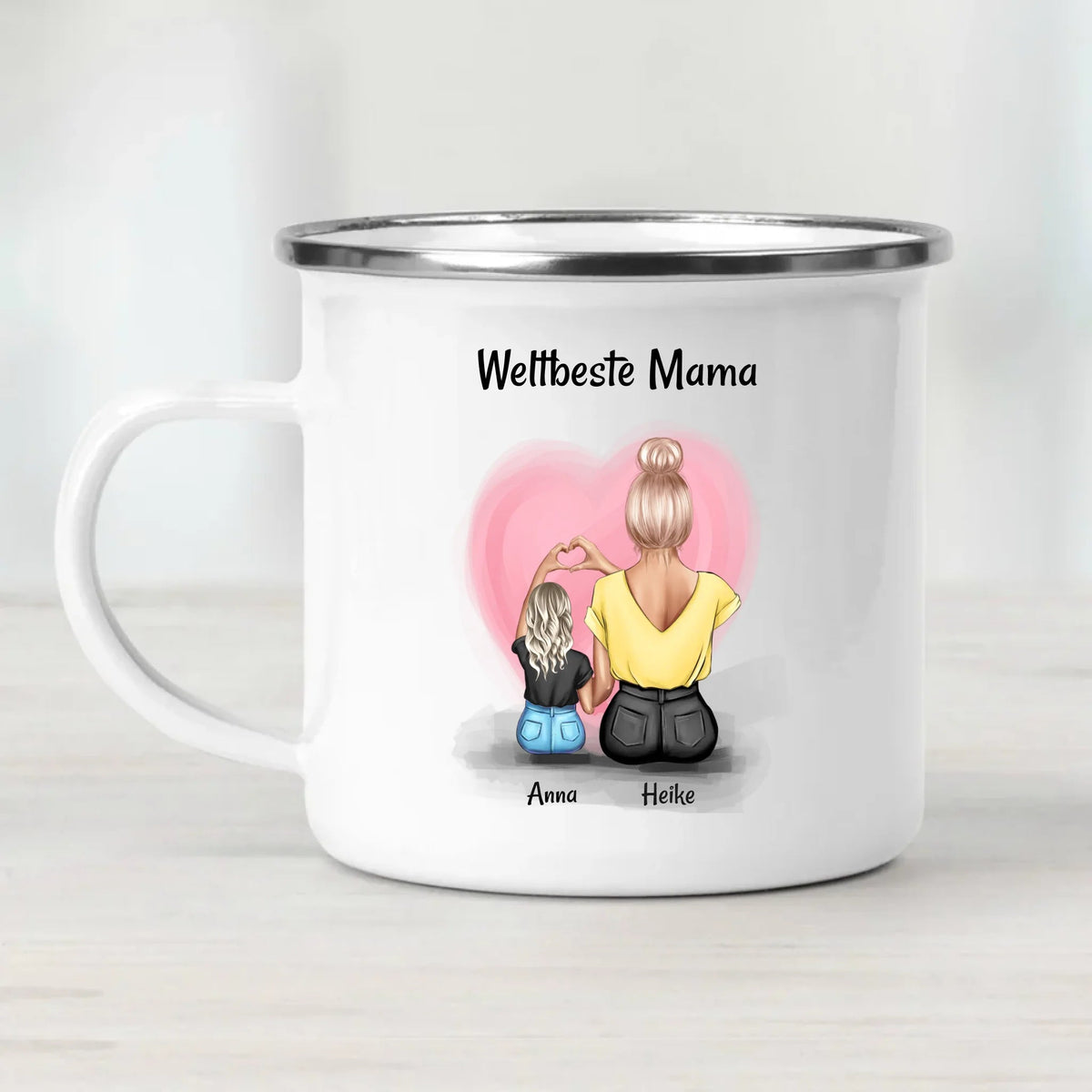 Personalisierte Tasse für Mama Tochter individuell gestalten