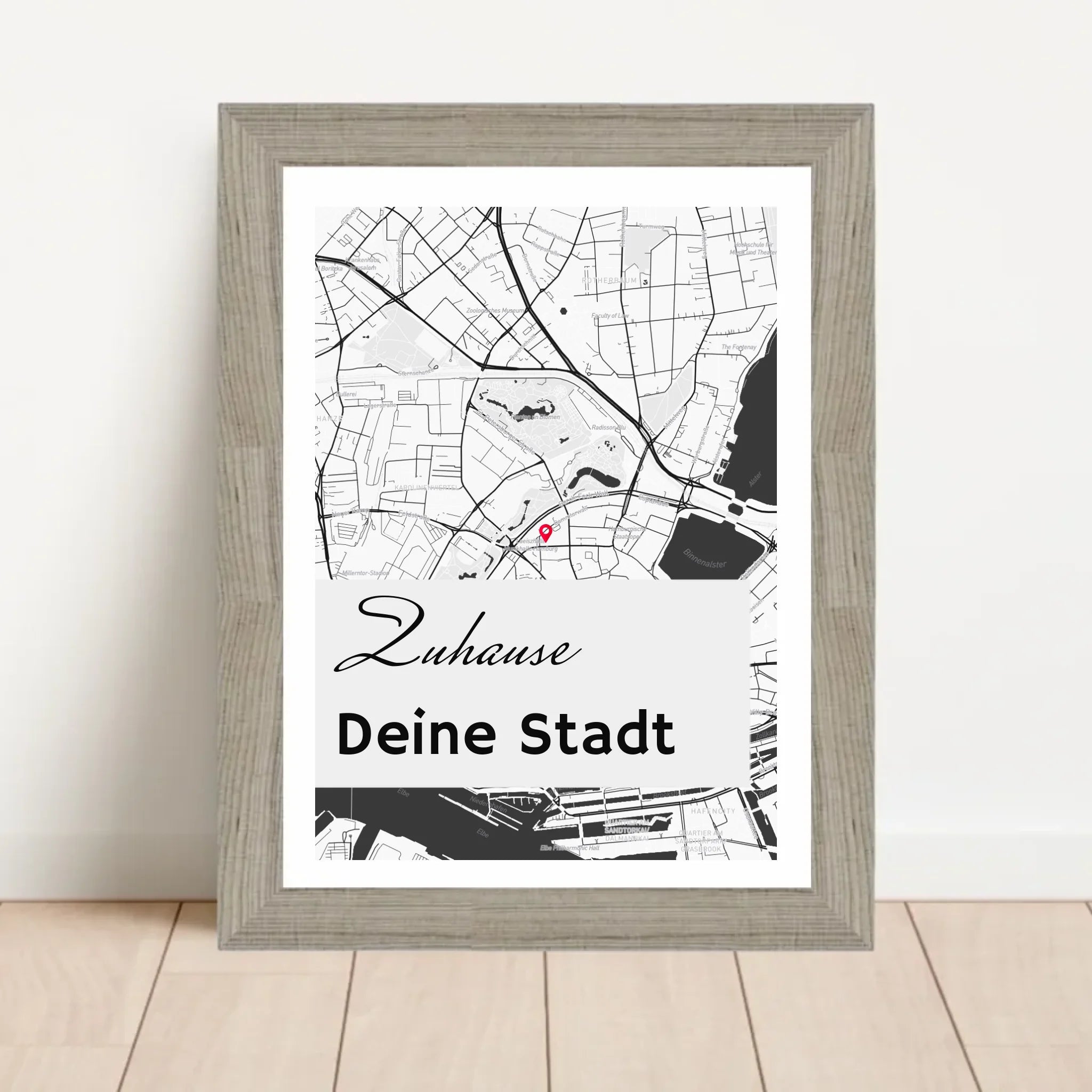 Personalisiertes Kartenposter Stadtkarte Koordinaten Map deiner Stadt - Cantty