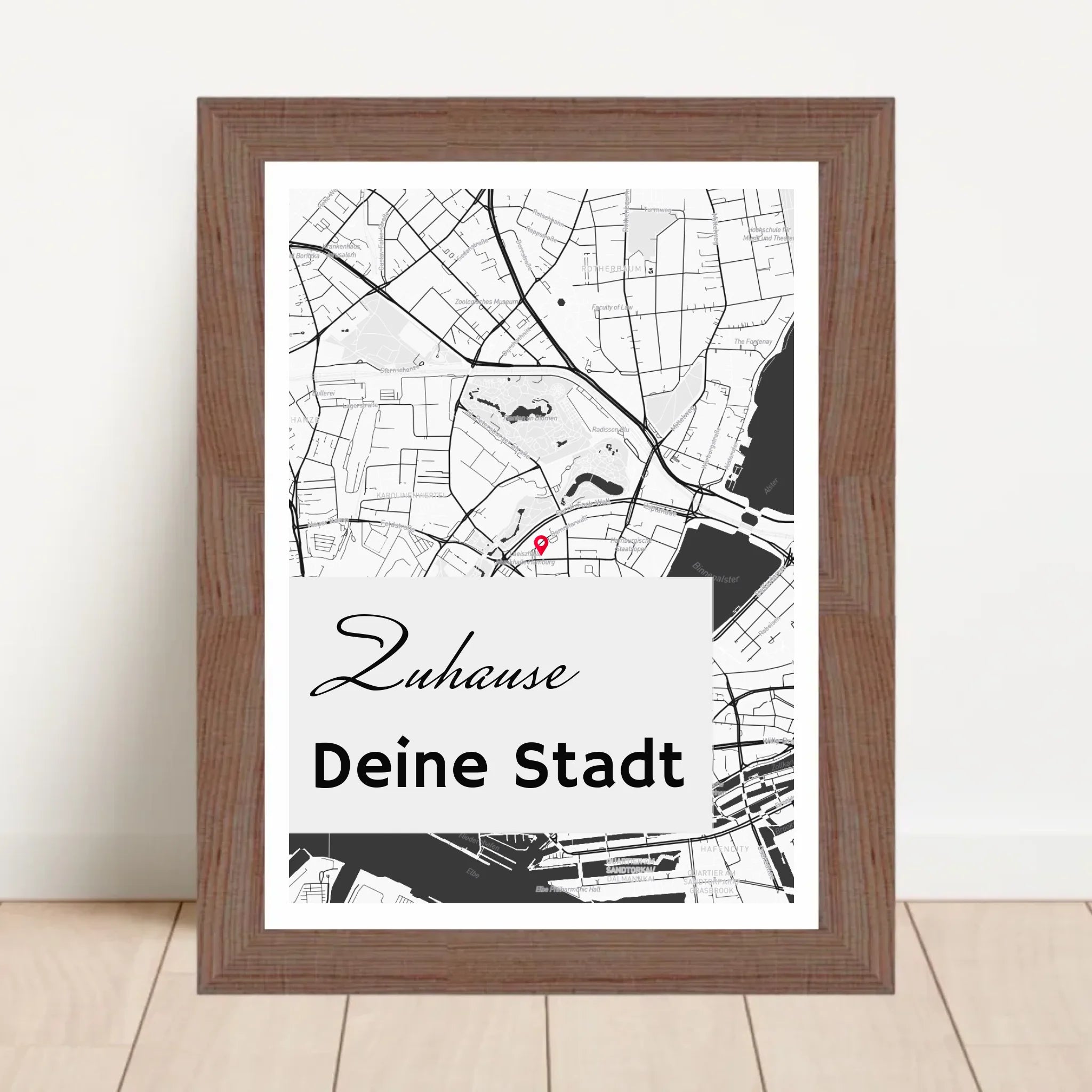 Personalisiertes Koordinatenposter Stadtkarte - Cantty