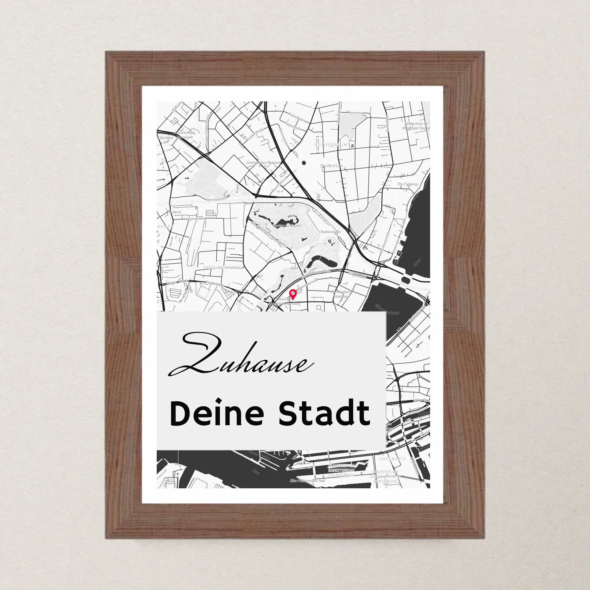 Personalisiertes Koordinatenposter Stadtkarte - Cantty