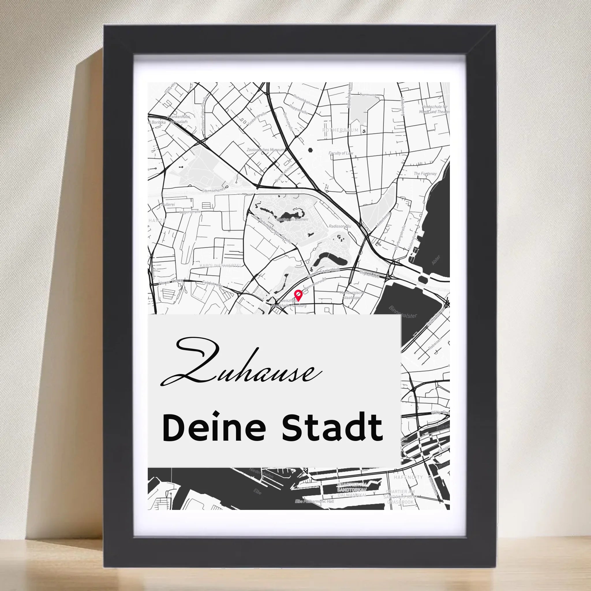 Personalisiertes Koordinatenposter Stadtkarte - Cantty