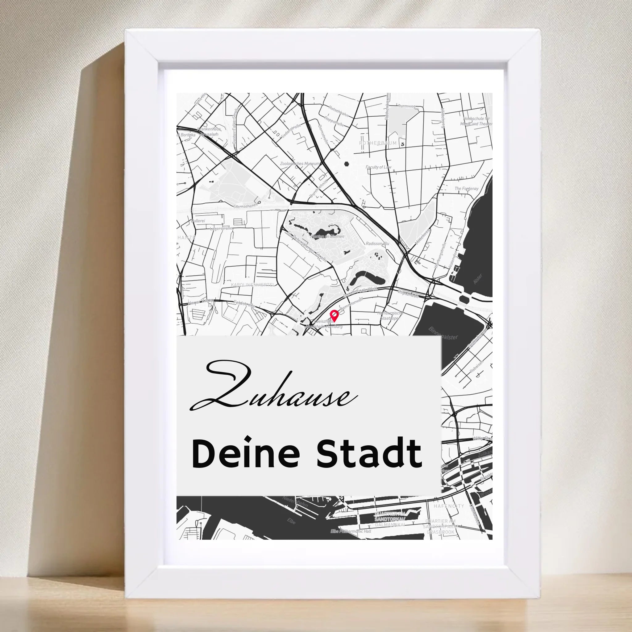 Personalisiertes Koordinatenposter Stadtkarte - Cantty