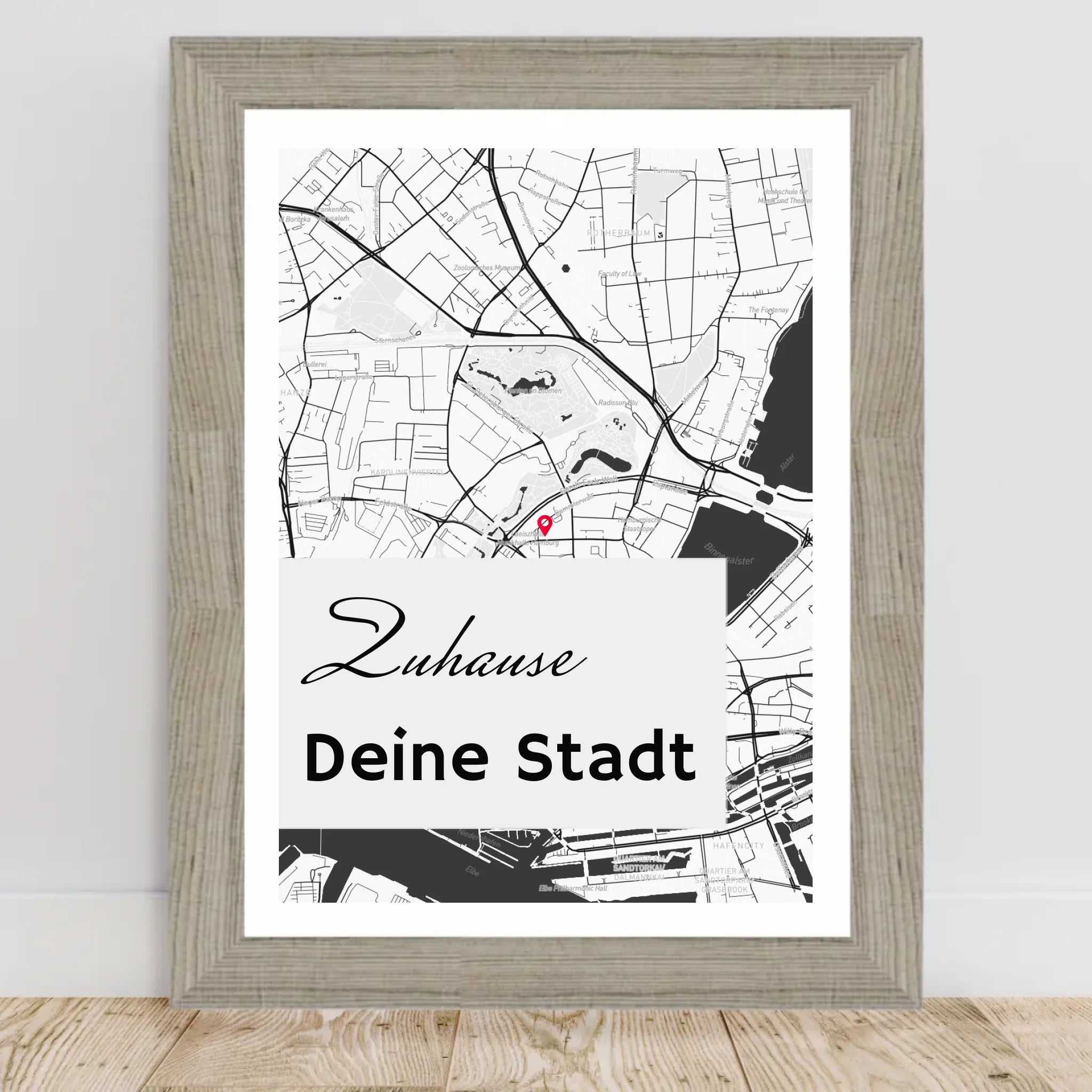 Personalisiertes Koordinatenposter Stadtkarte - Cantty