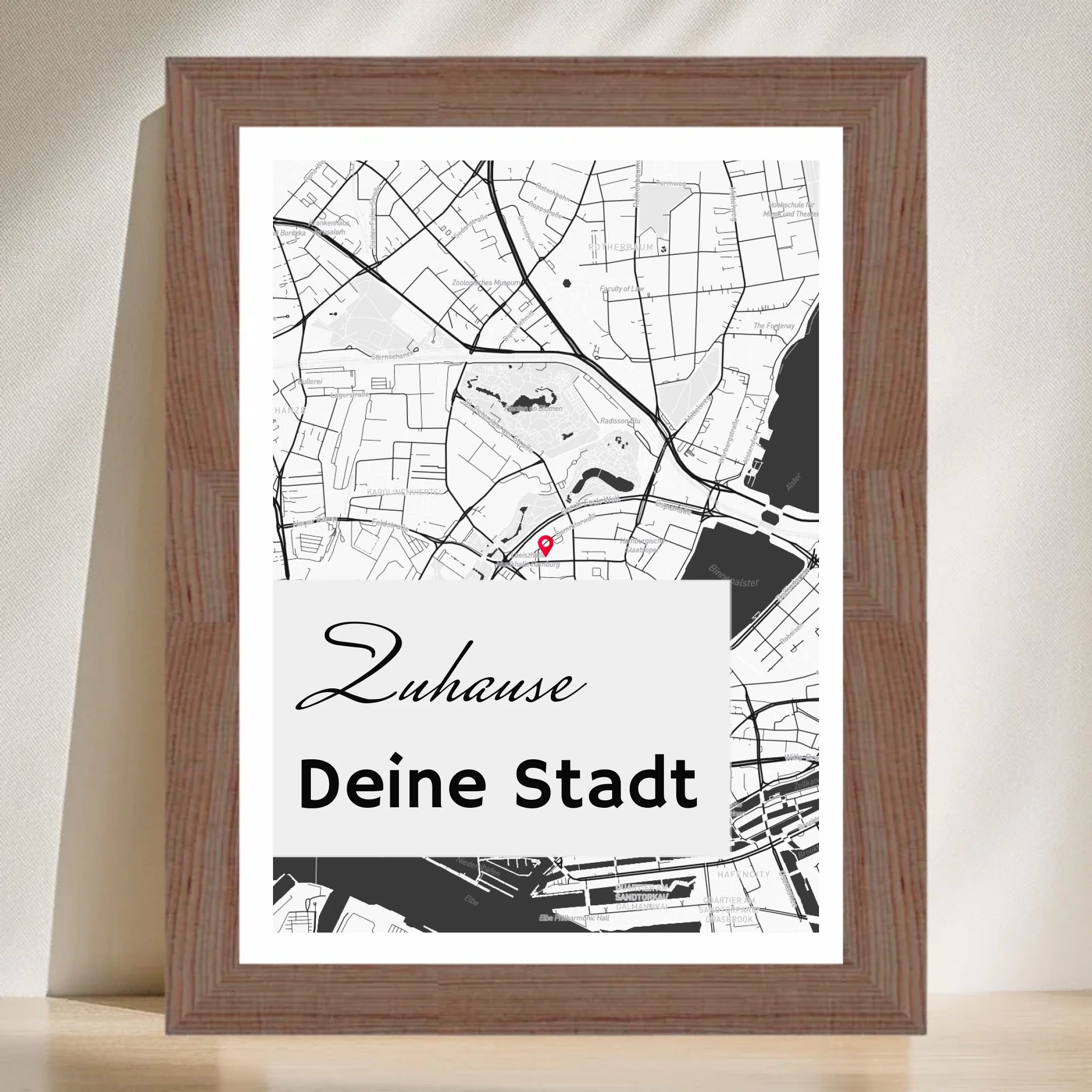 Personalisiertes Koordinatenposter Stadtkarte - Cantty