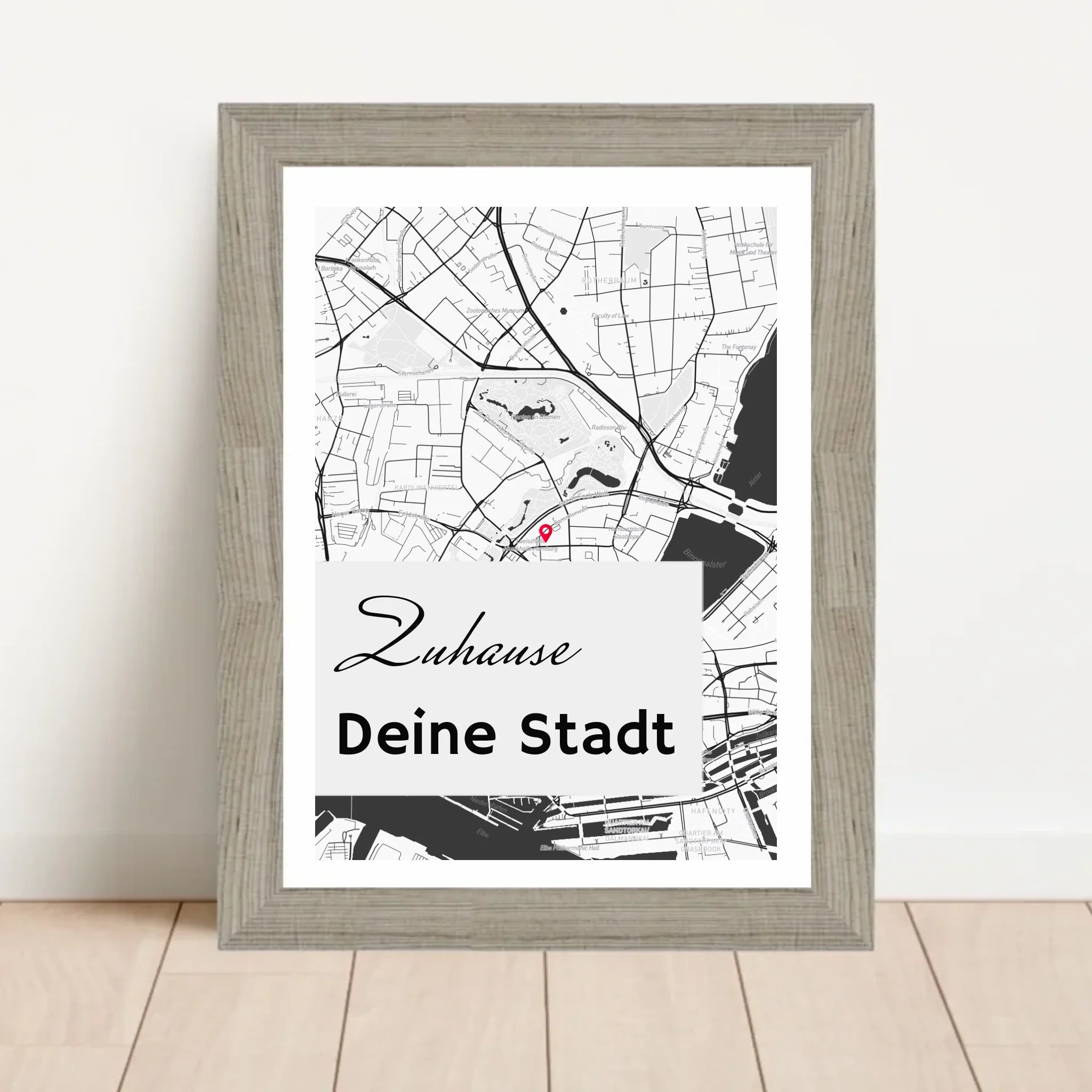 Personalisiertes Koordinatenposter Stadtkarte - Cantty