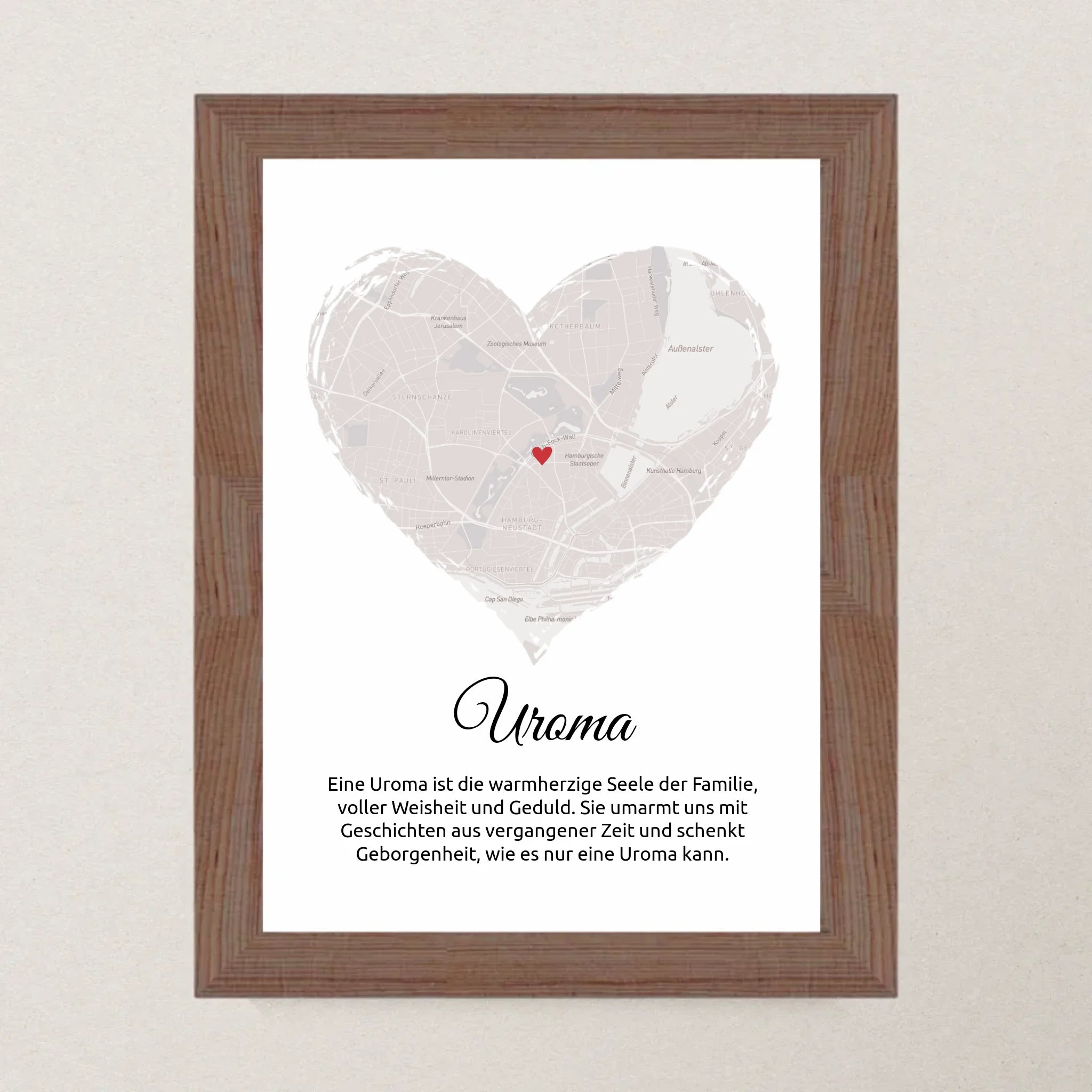 Personalisiertes Uroma Poster Stadtkarte Geschenk - Cantty