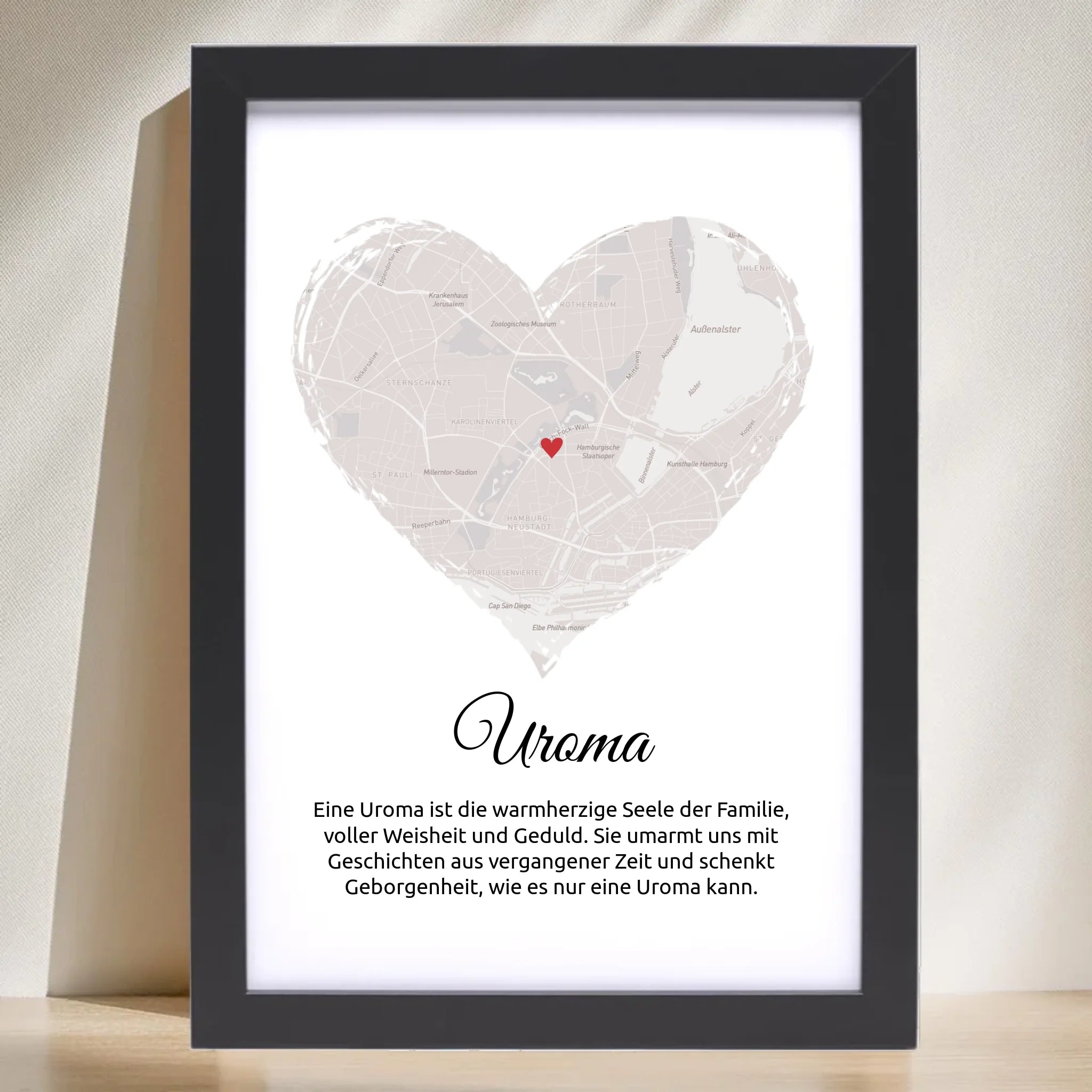 Personalisiertes Uroma Poster Stadtkarte Geschenk - Cantty