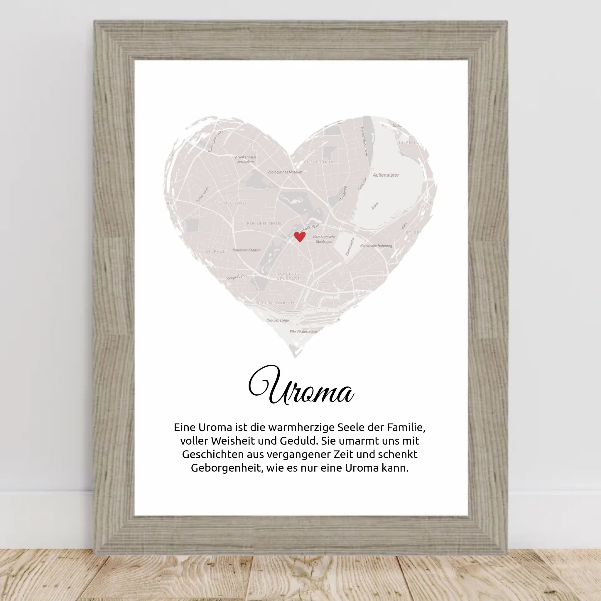 Personalisiertes Uroma Poster Stadtkarte Geschenk - Cantty