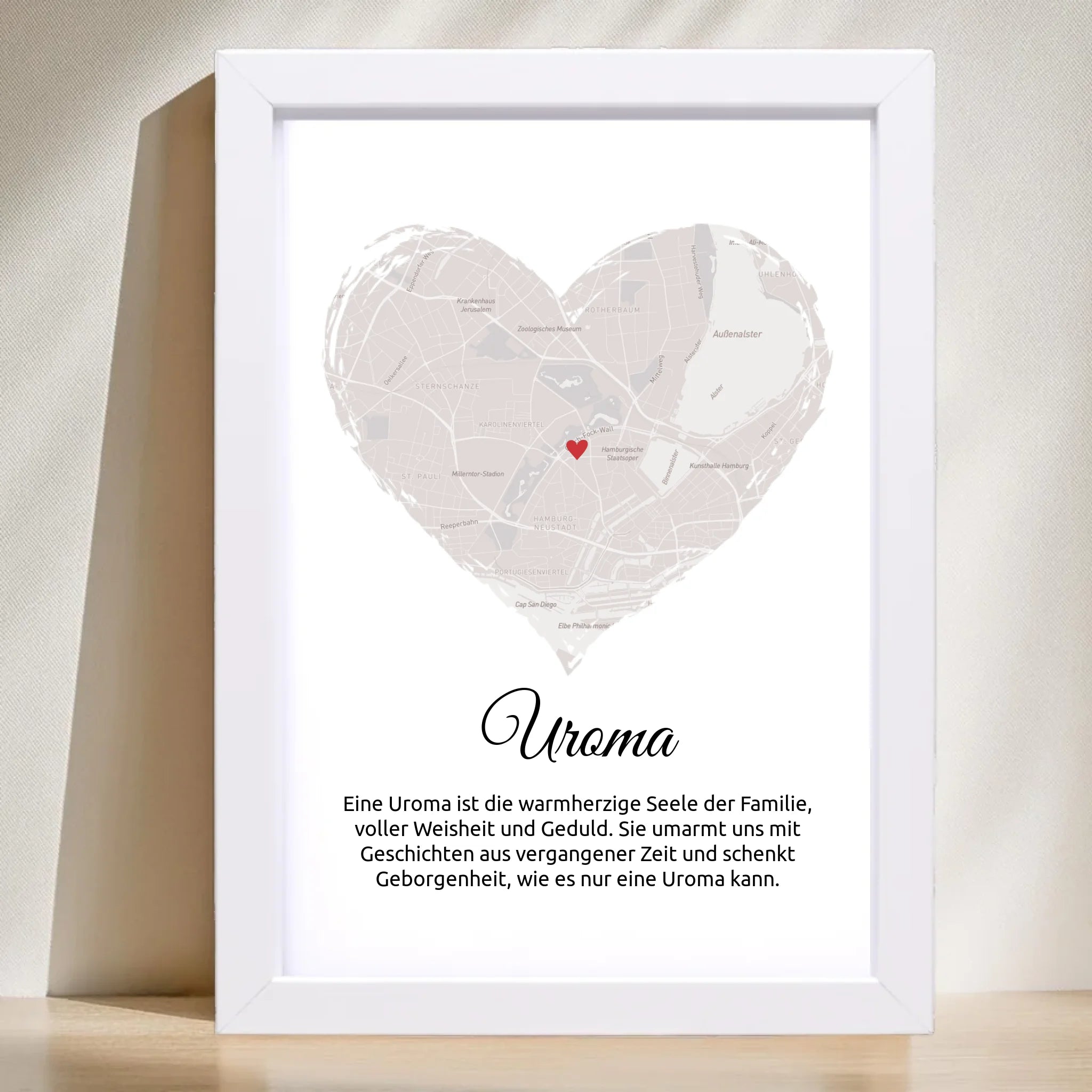 Personalisiertes Uroma Poster Stadtkarte Geschenk - Cantty