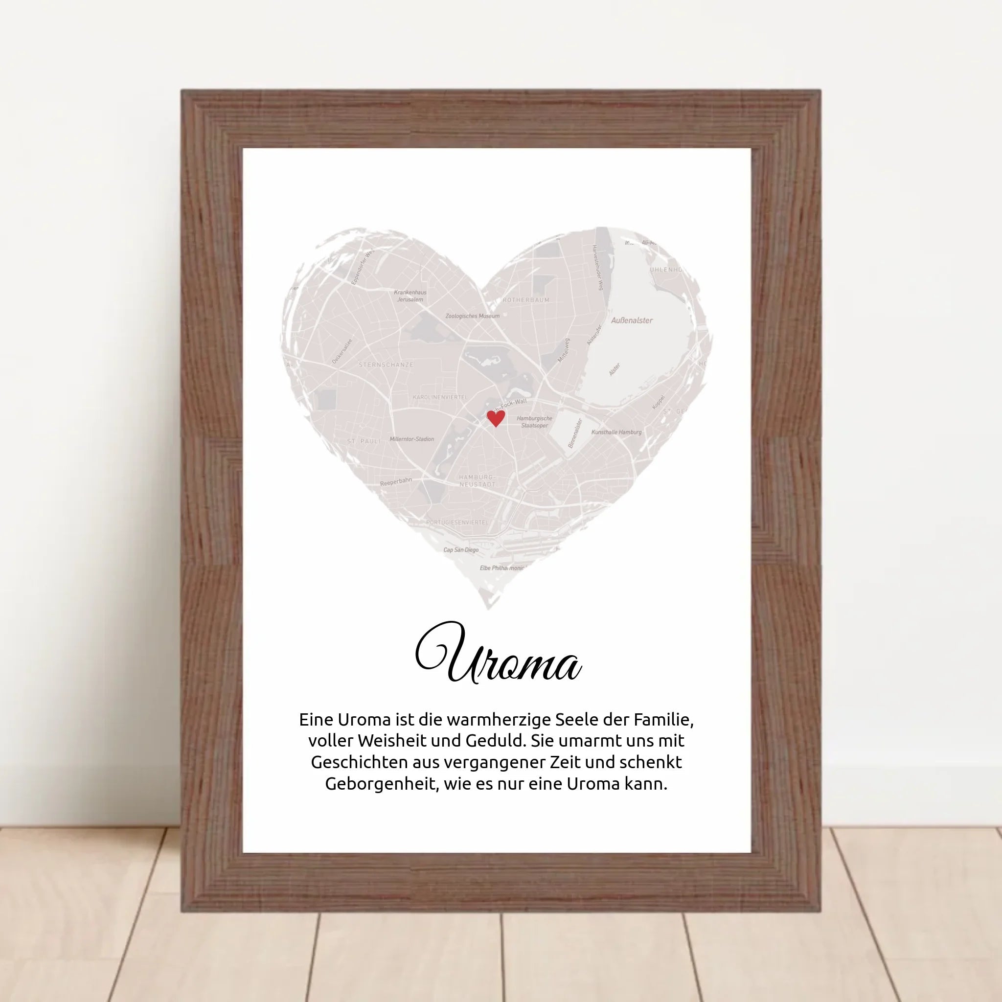 Personalisiertes Uroma Poster Stadtkarte Geschenk - Cantty