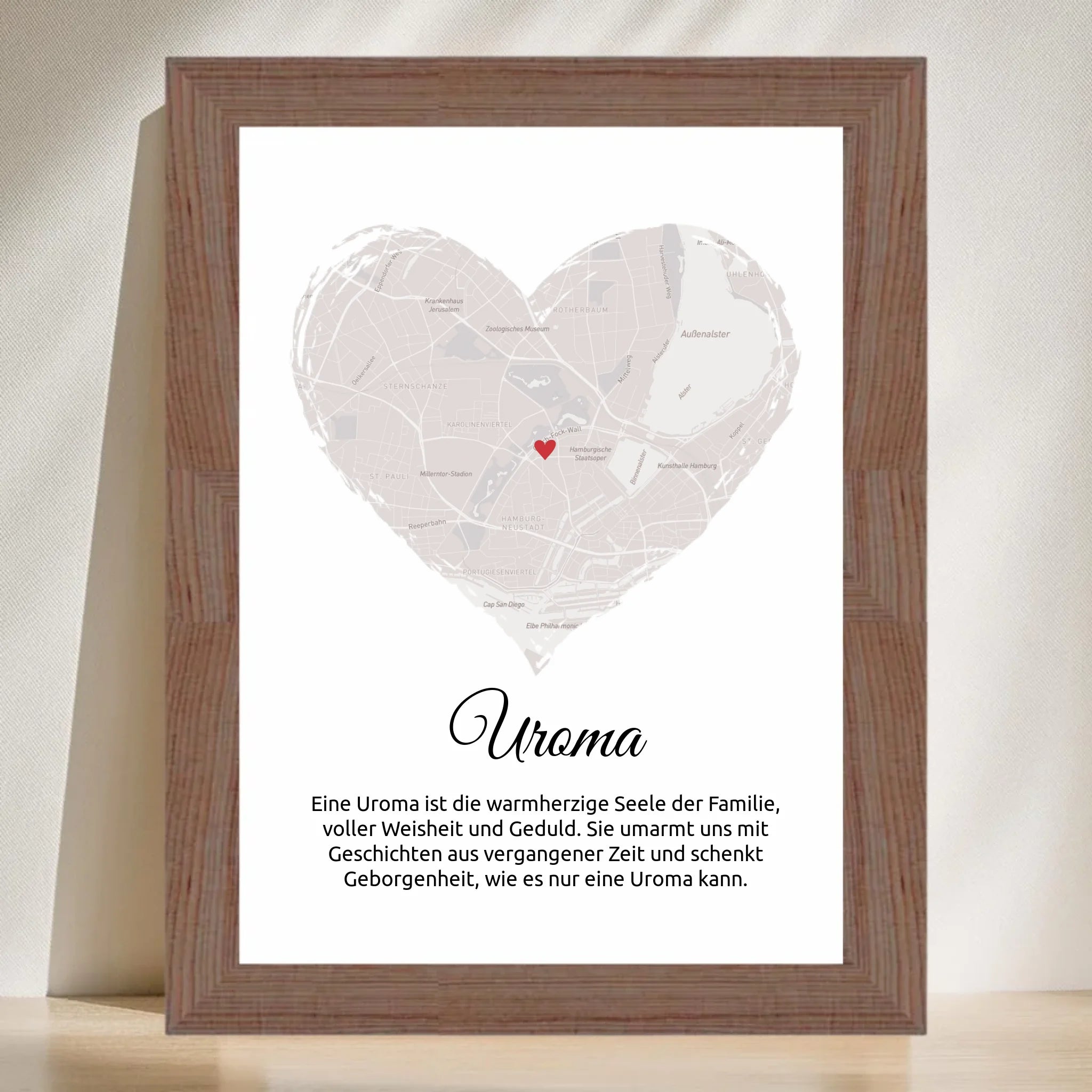 Personalisiertes Uroma Poster Stadtkarte Geschenk - Cantty