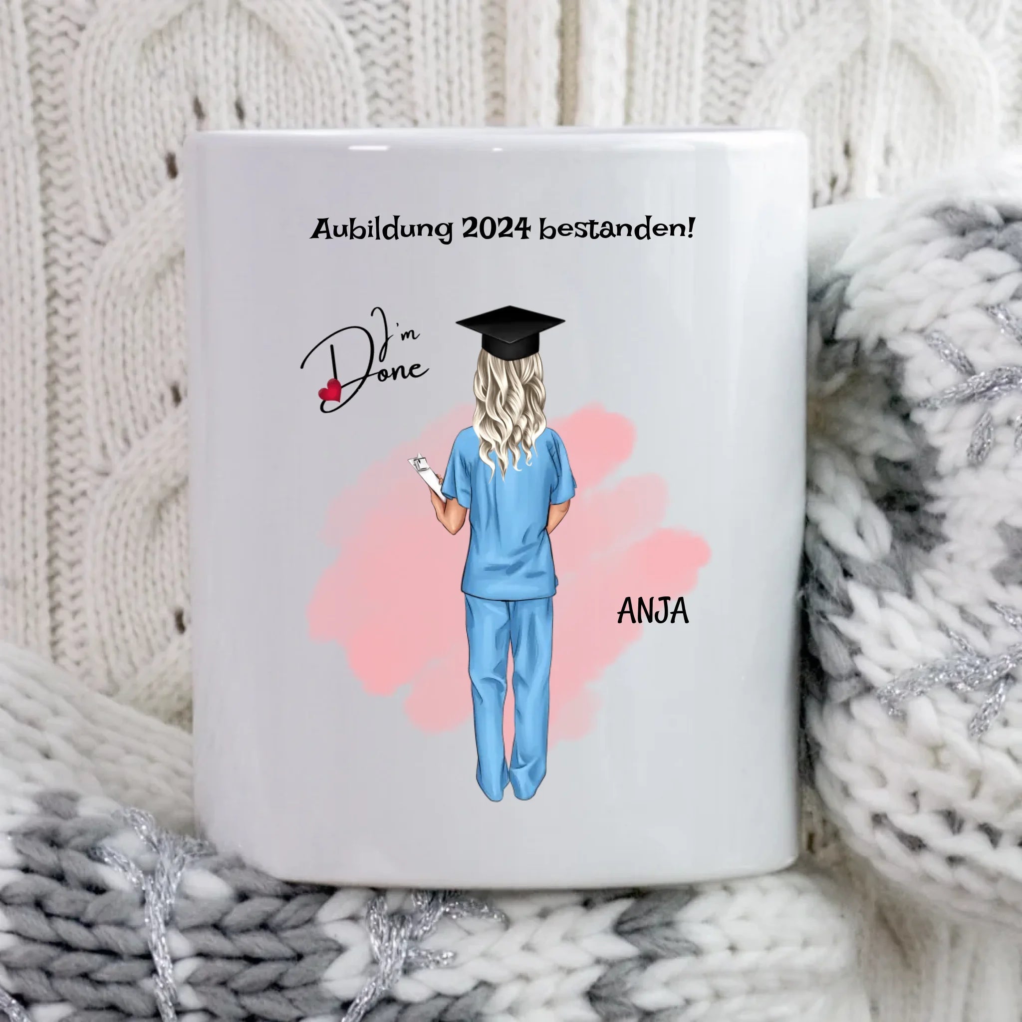 Pflegekraft Examen bestanden Abschluss Tasse Geschenk personalisiert - Cantty
