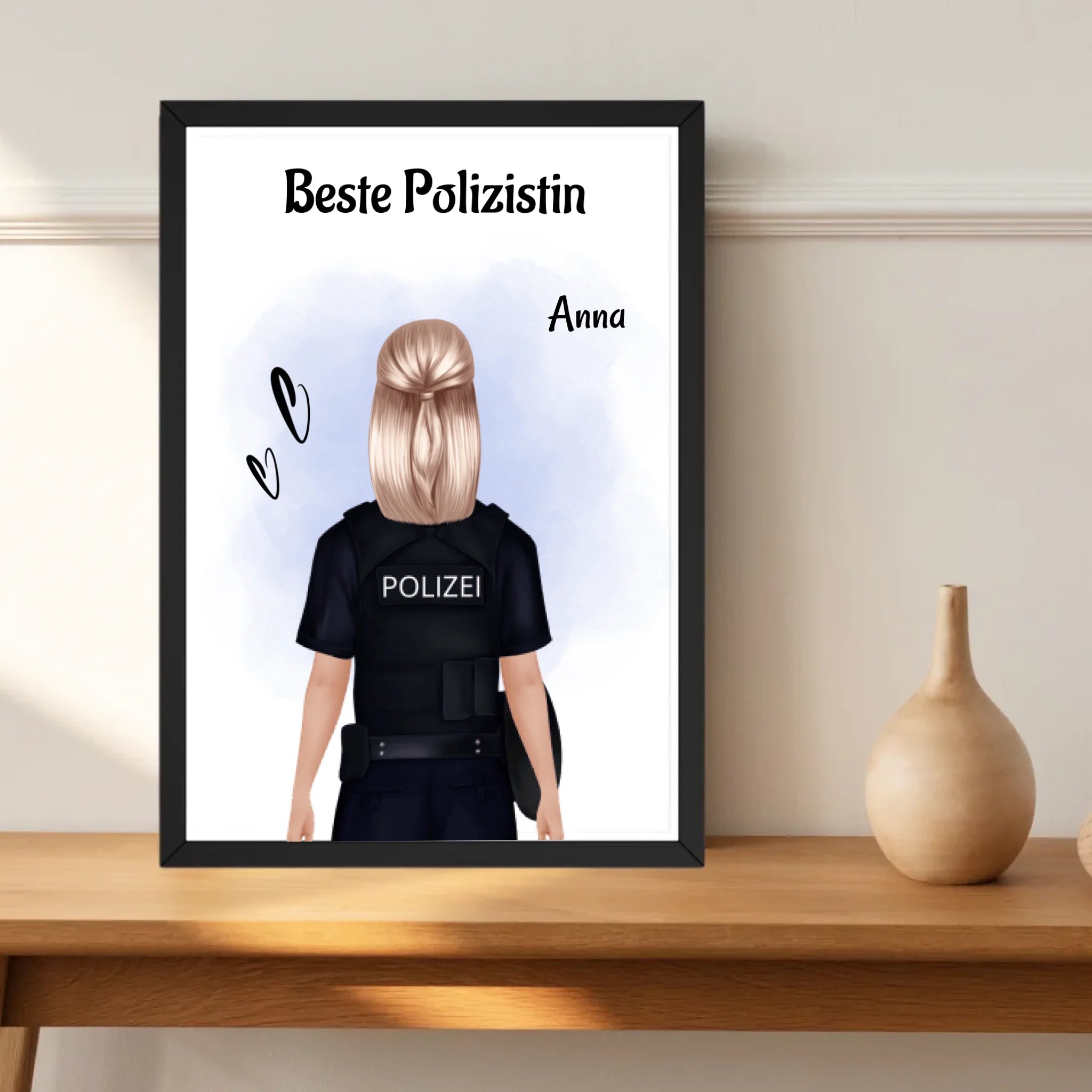 Polizistin Poster Geschenk zum Geburtstag & Beförderung - Cantty