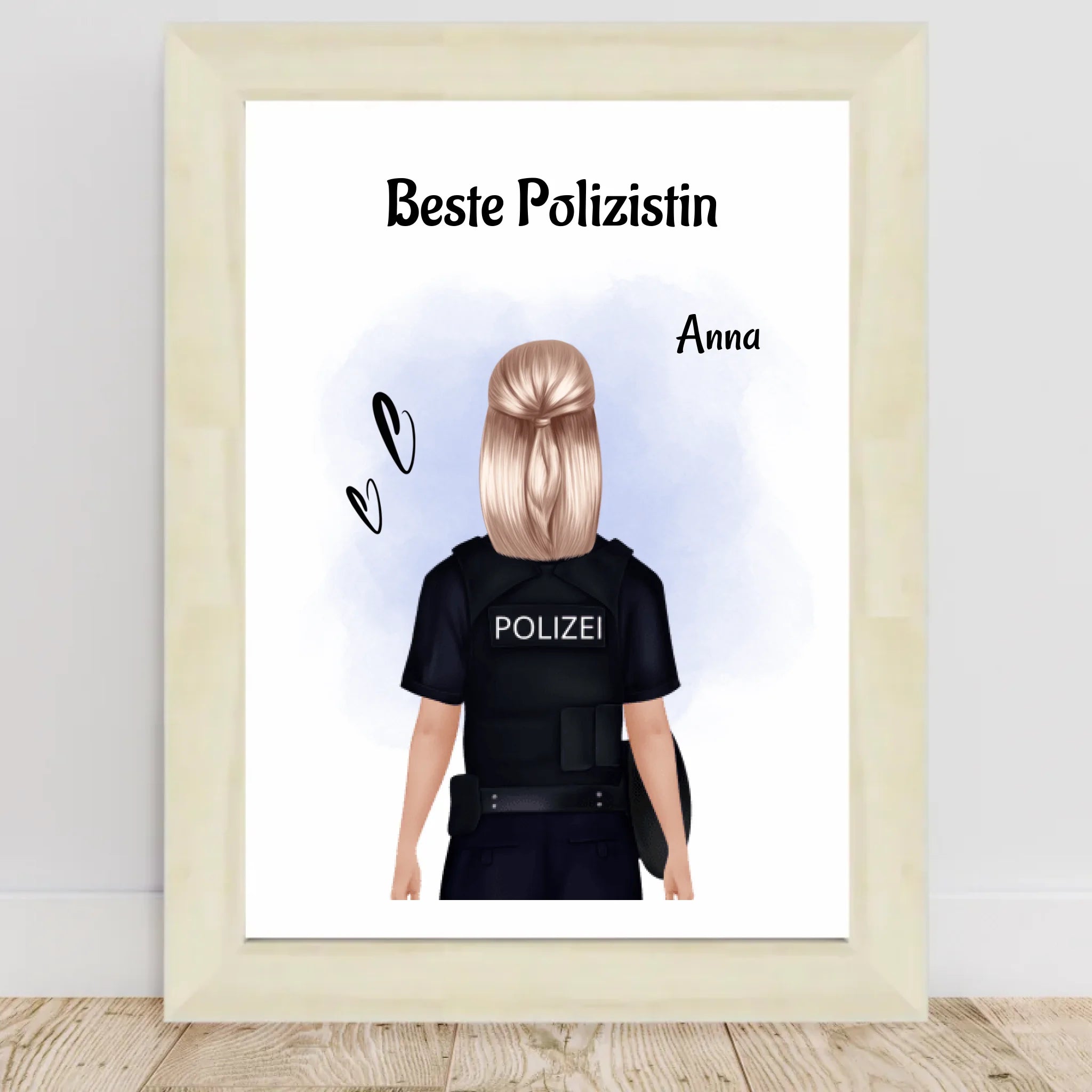 Polizistin Poster Geschenk zum Geburtstag & Beförderung - Cantty
