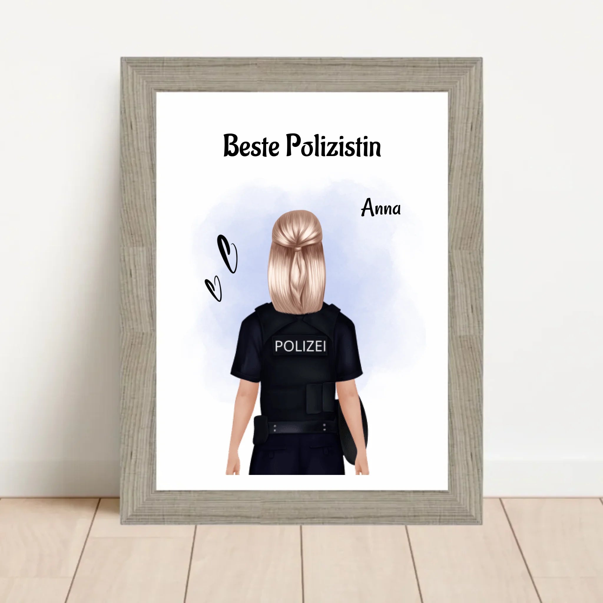 Polizistin Poster Geschenk zum Geburtstag & Beförderung - Cantty